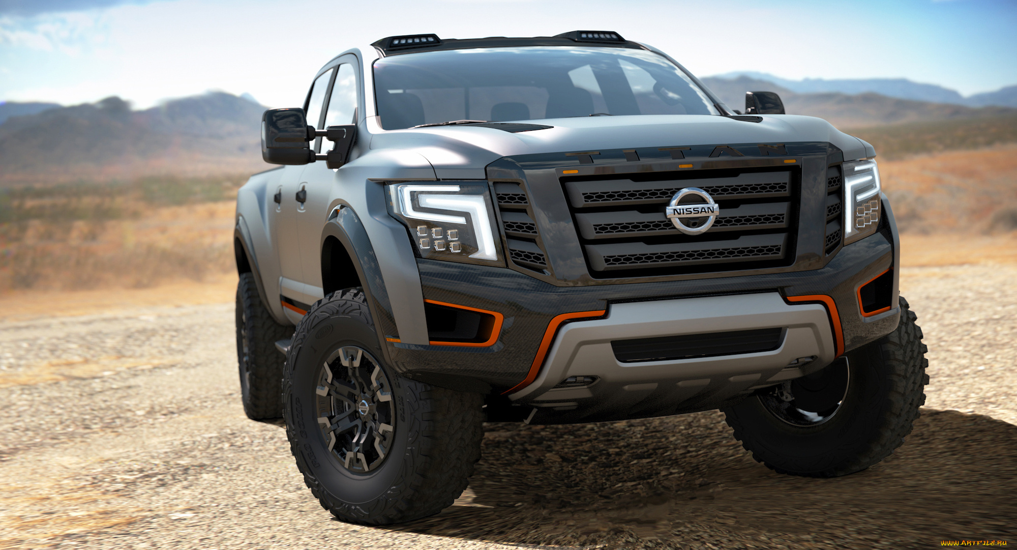 nissan, titan, xd, warrior, concept, 2016, автомобили, 3д, concept, джип, внедорожник, nissan, 2016, xd, warrior, titan