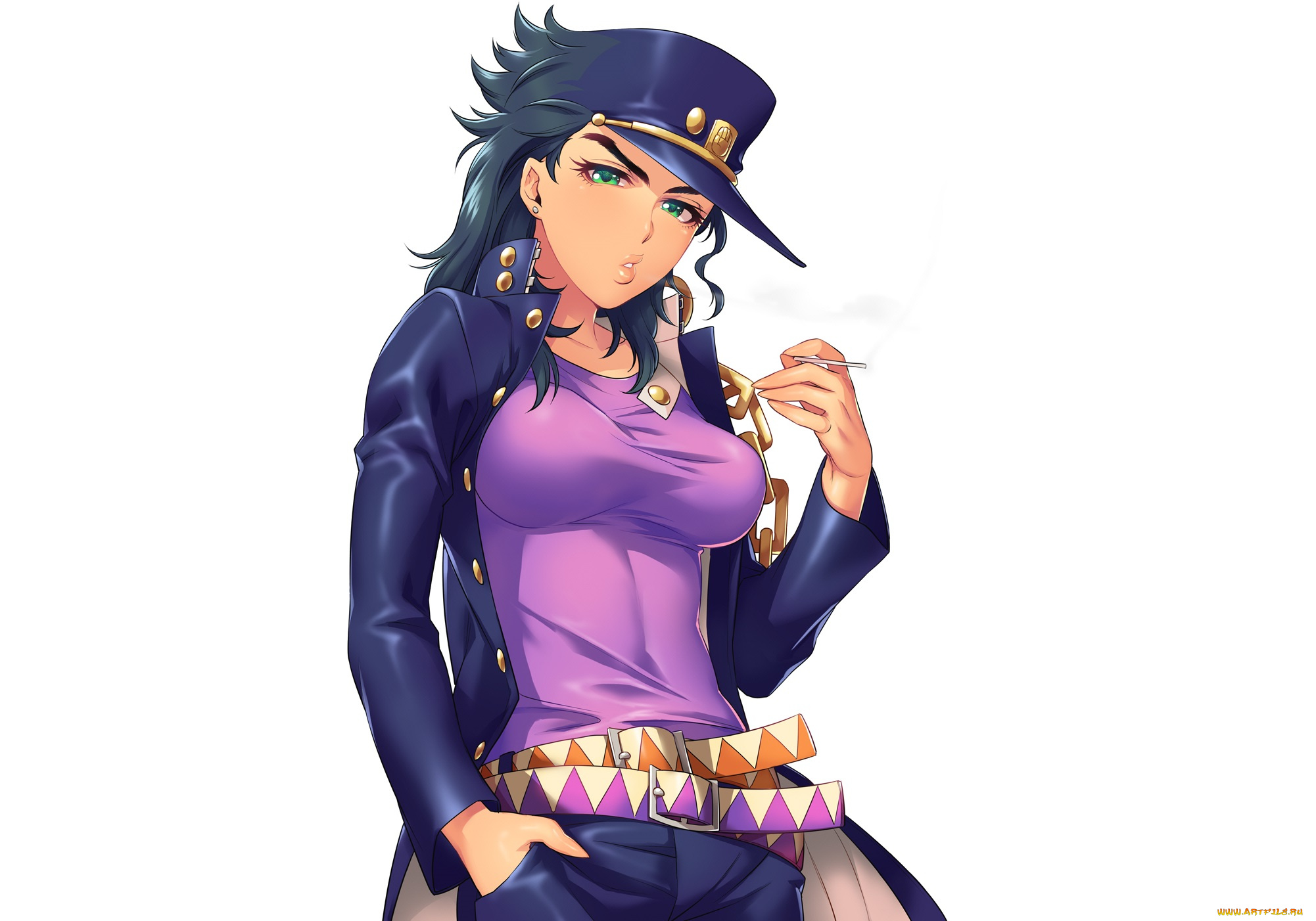 аниме, jojo`s, bizarre, adventure, девушка