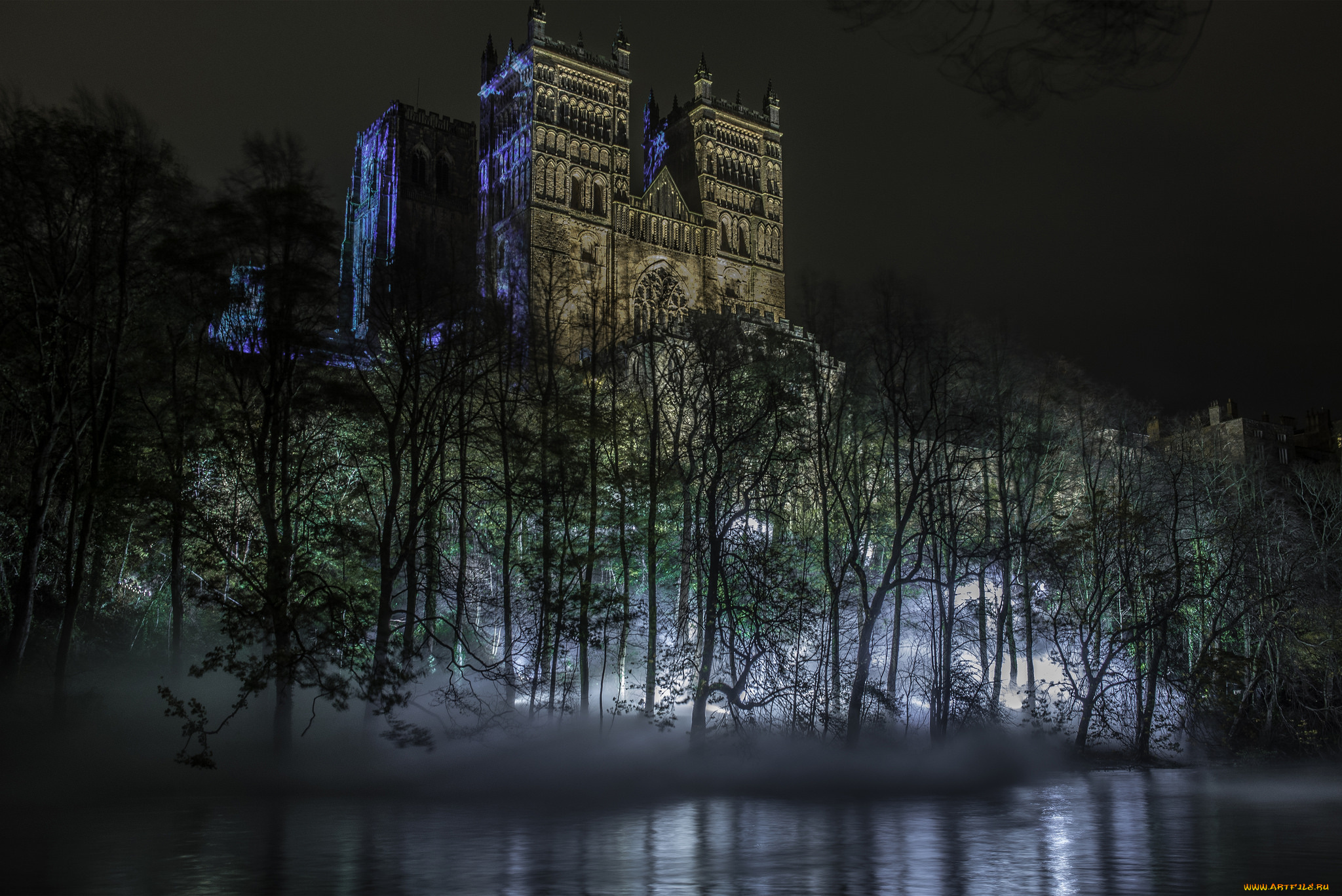 cathedral, of, duramh, города, -, католические, соборы, , костелы, , аббатства, собор, ночь