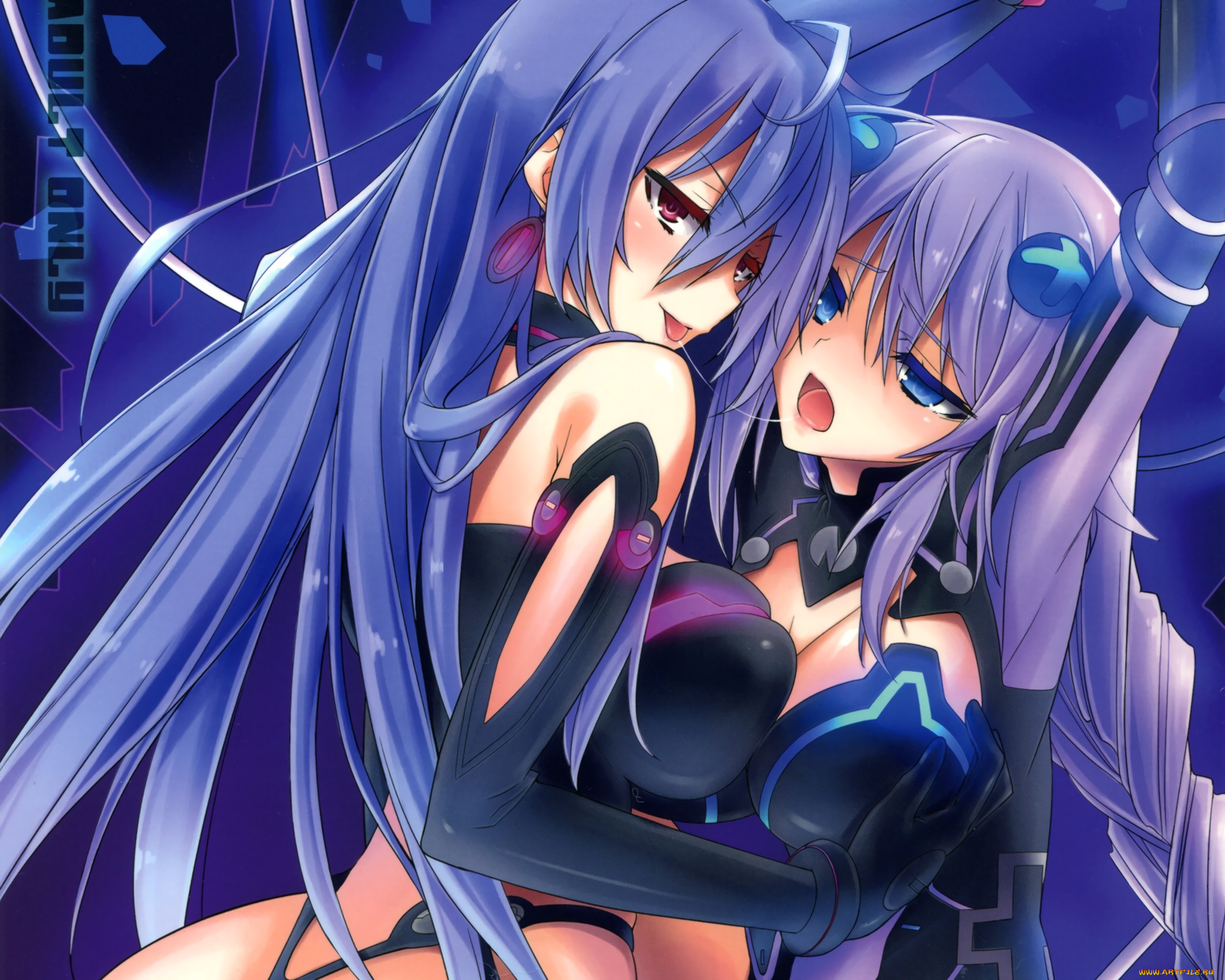 аниме, hyperdimension, neptunia, девушки