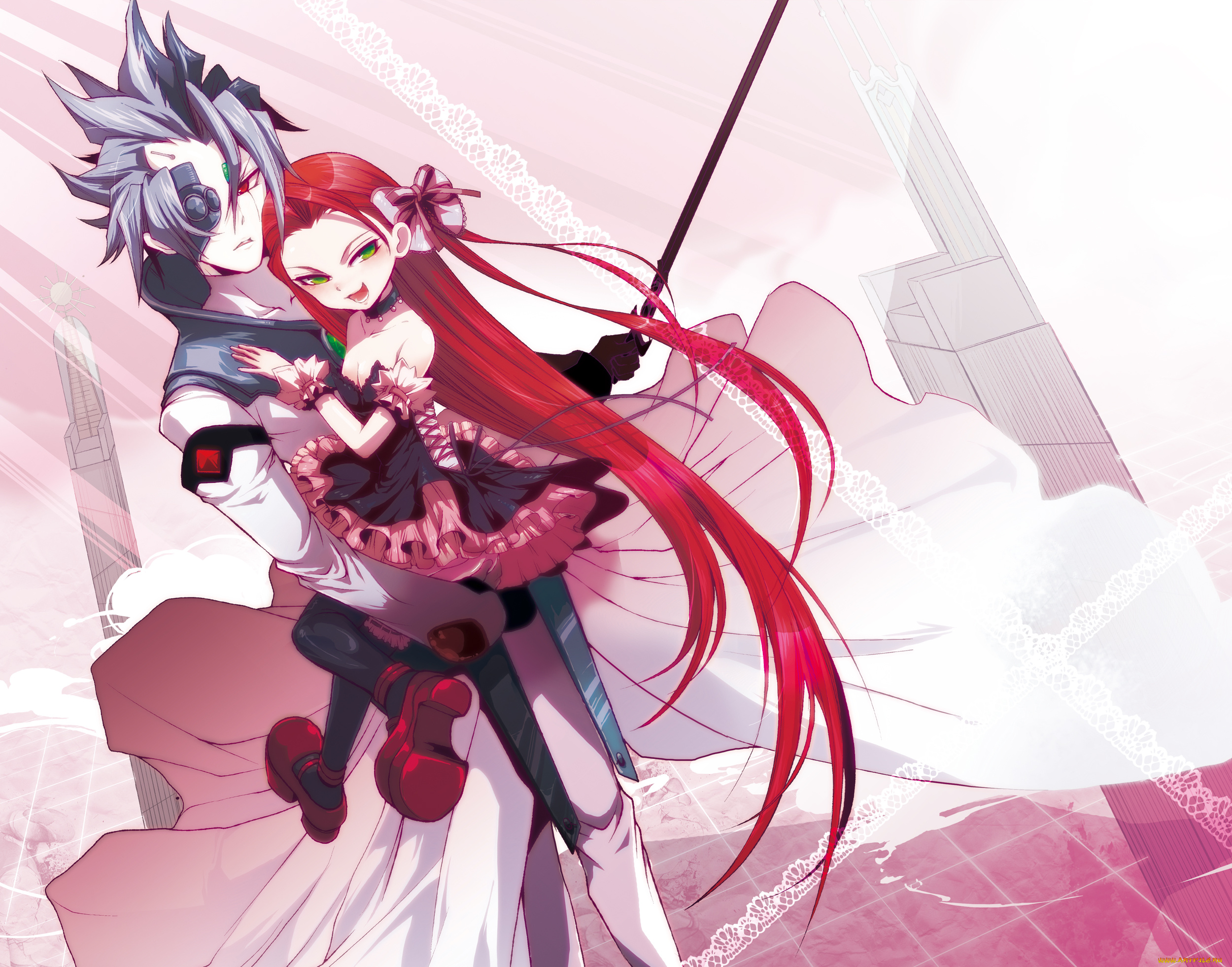 аниме, yu-gi-oh, парень, девушка