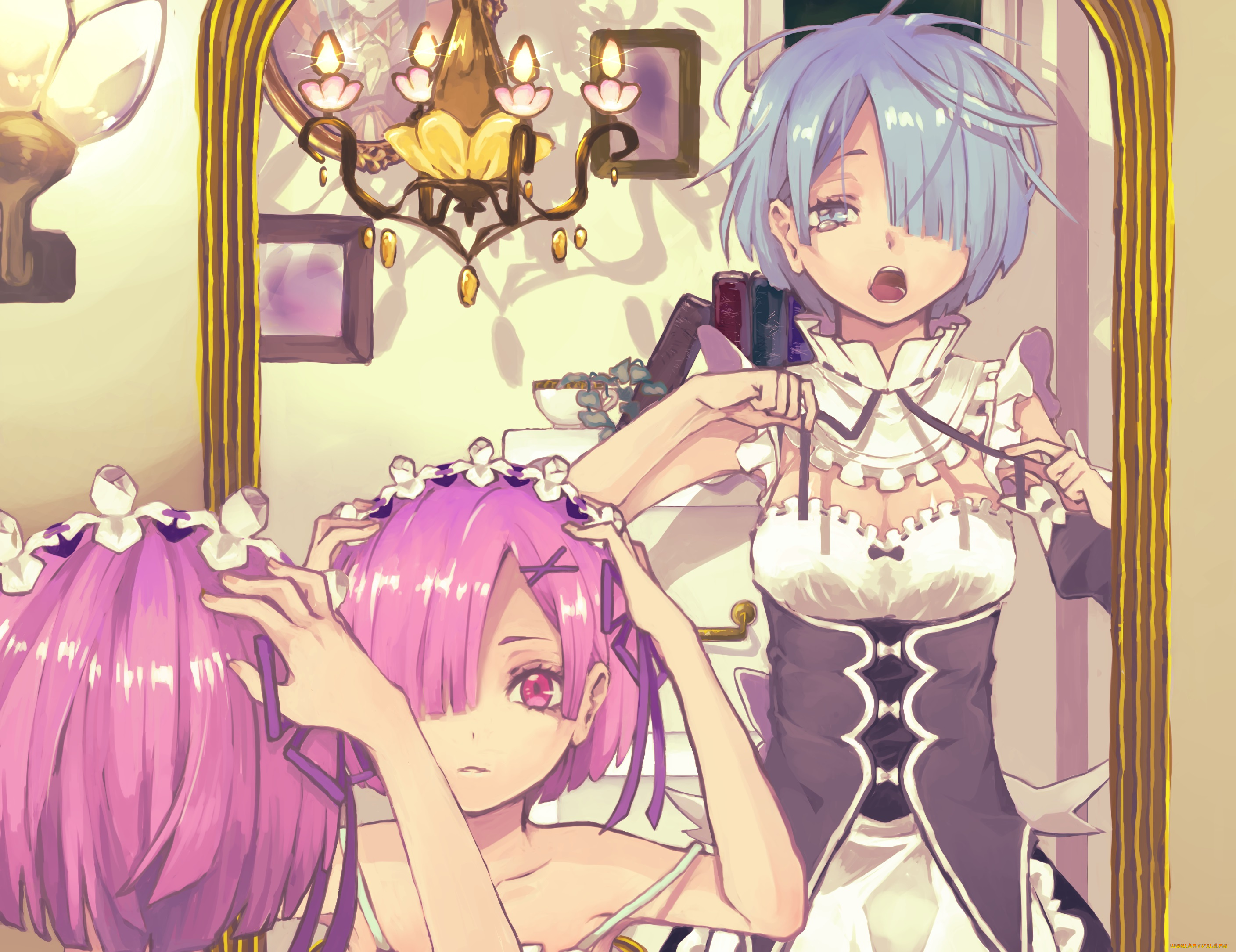 аниме, re, , zero, kara, hajimeru, isekai, seikatsu, девочки