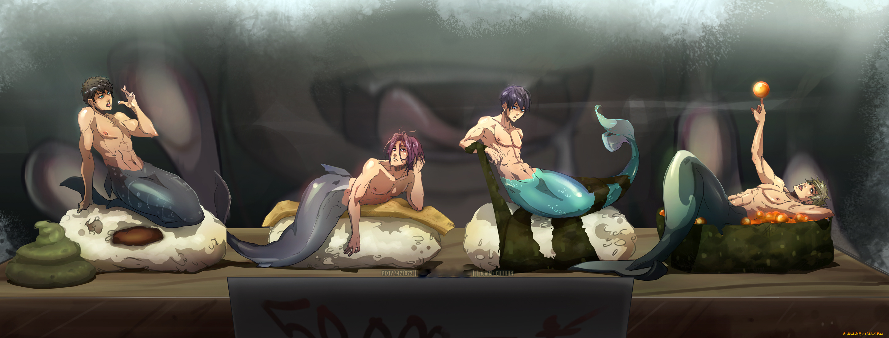 аниме, free, русалы