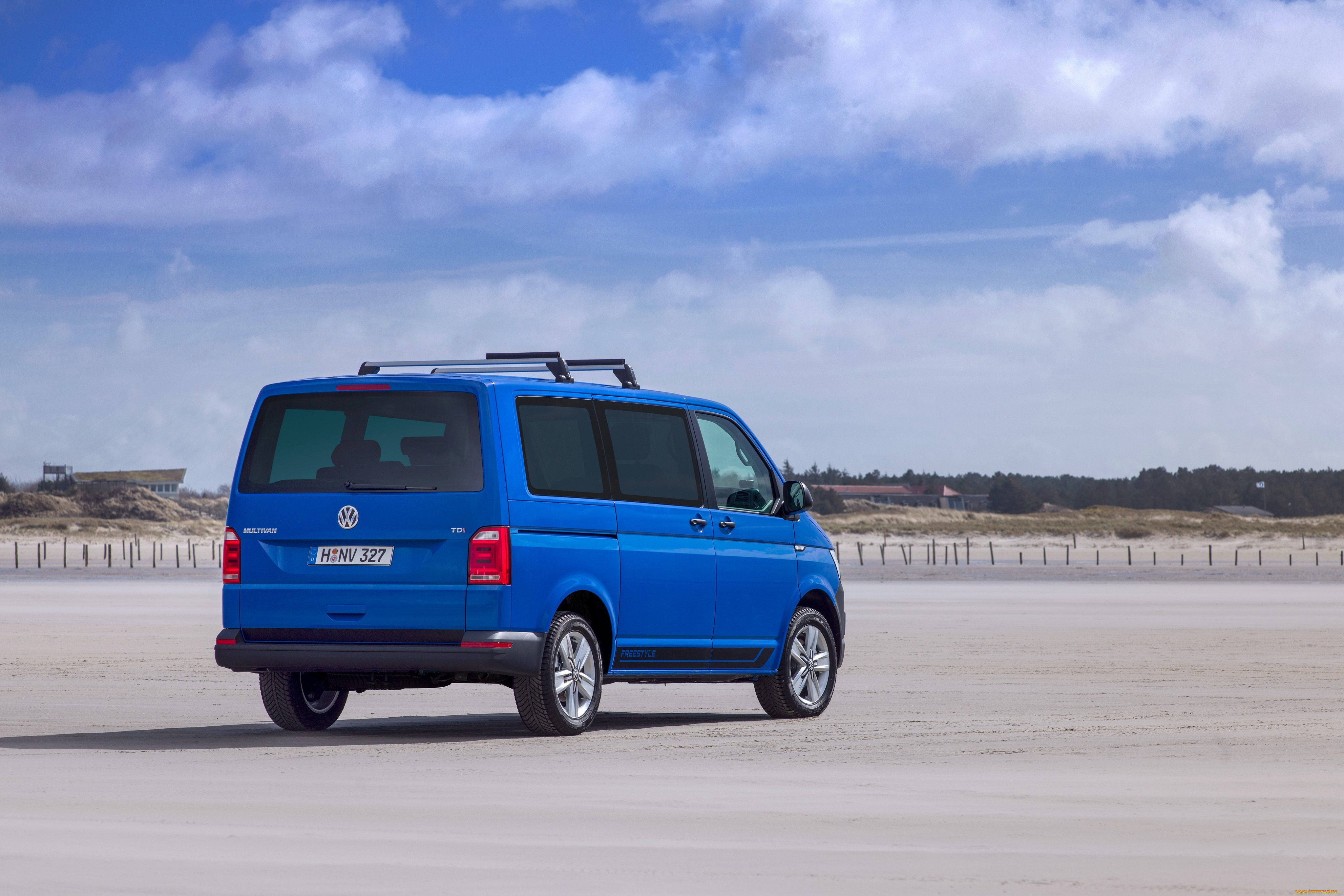 автомобили, volkswagen, multivan, freestyle, t6, 2016г