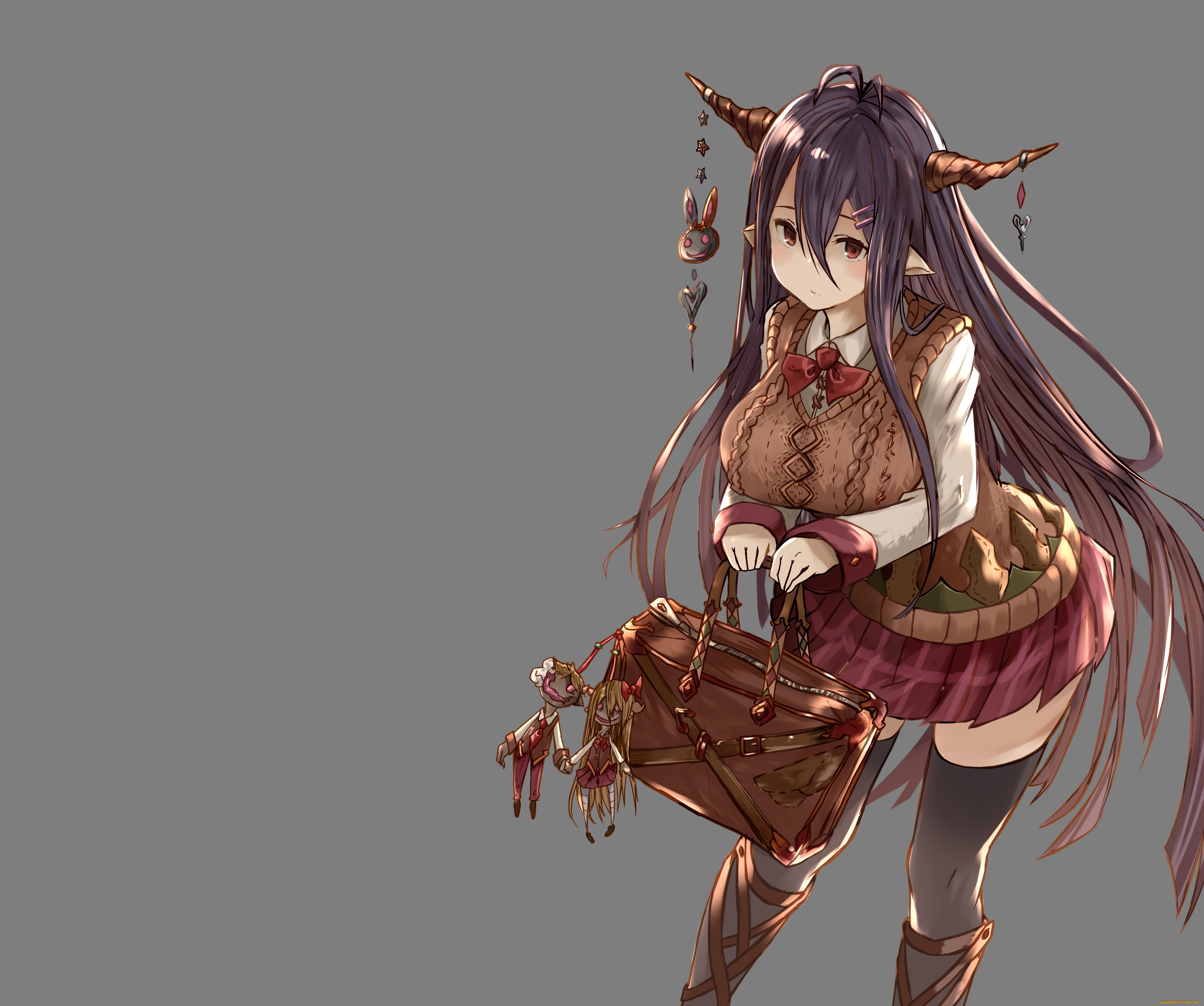 аниме, животные, , существа, девушка