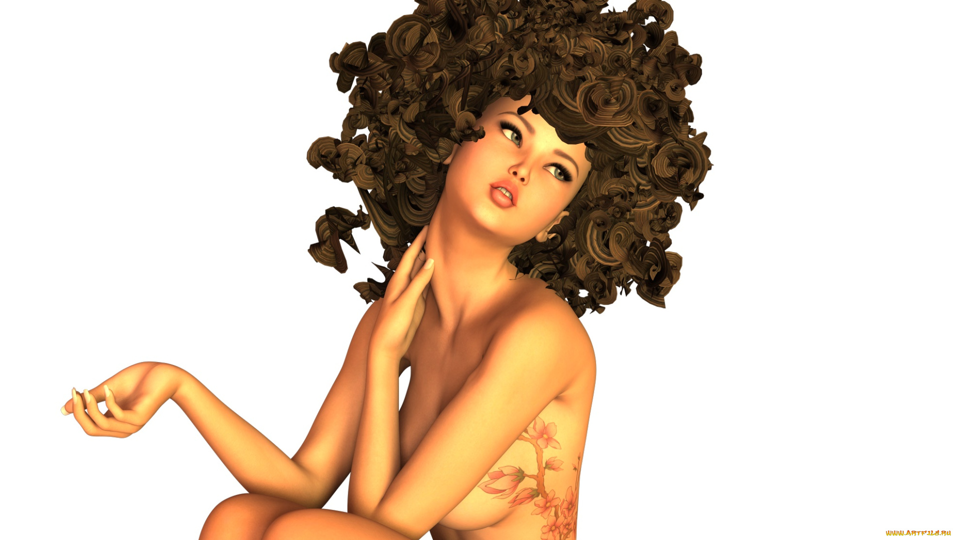 3д, графика, история, , history, девушка, взгляд, фон