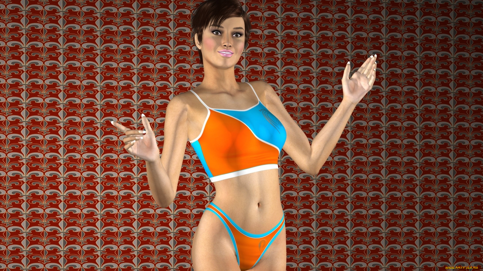 3д, графика, люди, , people, девушка, фон, взгляд