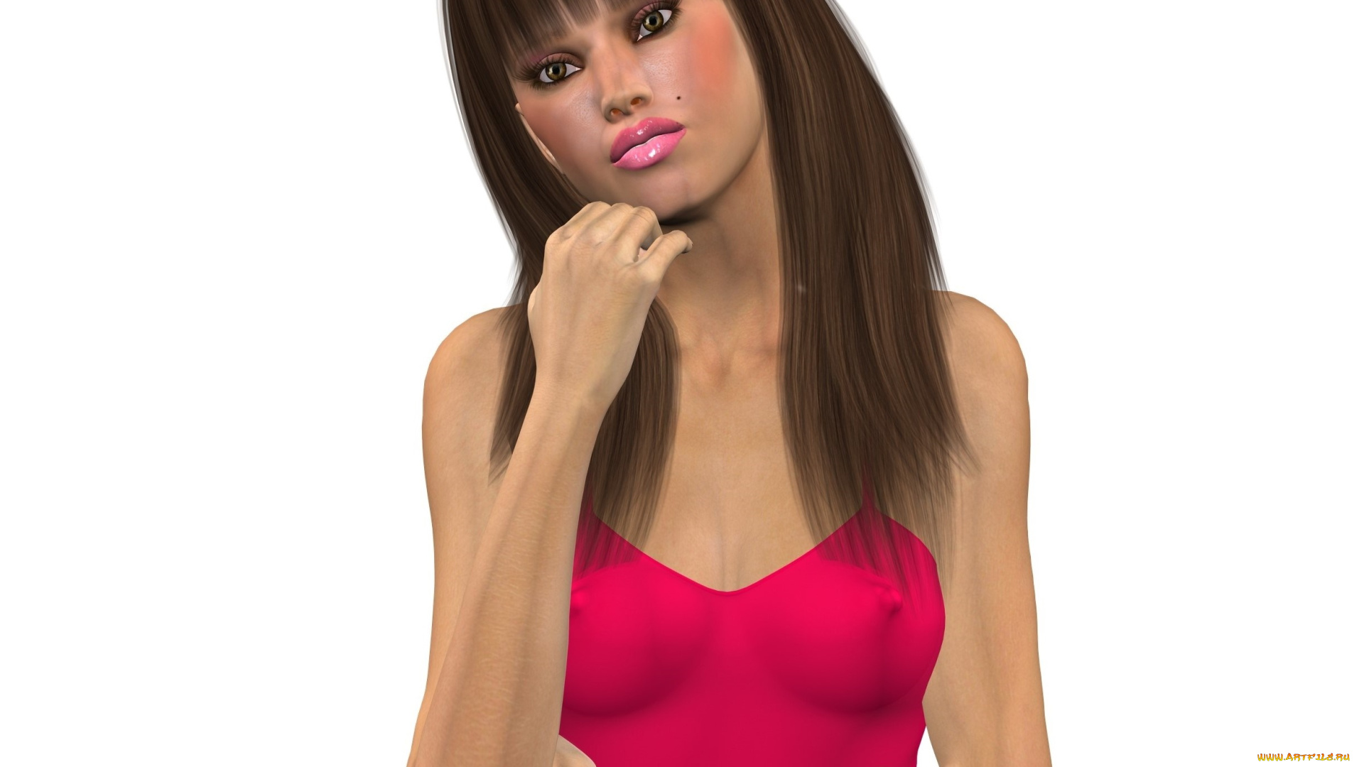 3д, графика, люди, , people, девушка, взгляд, фон