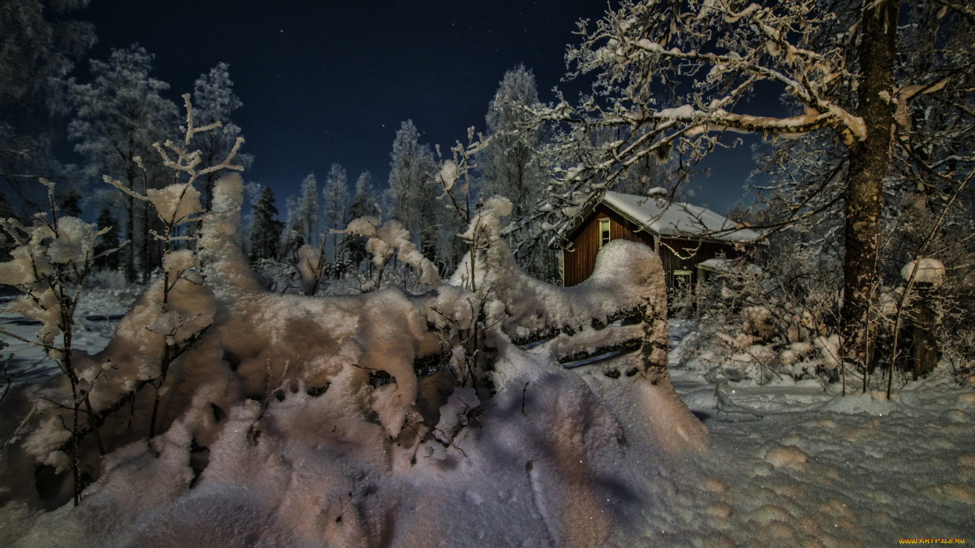 природа, зима, снег