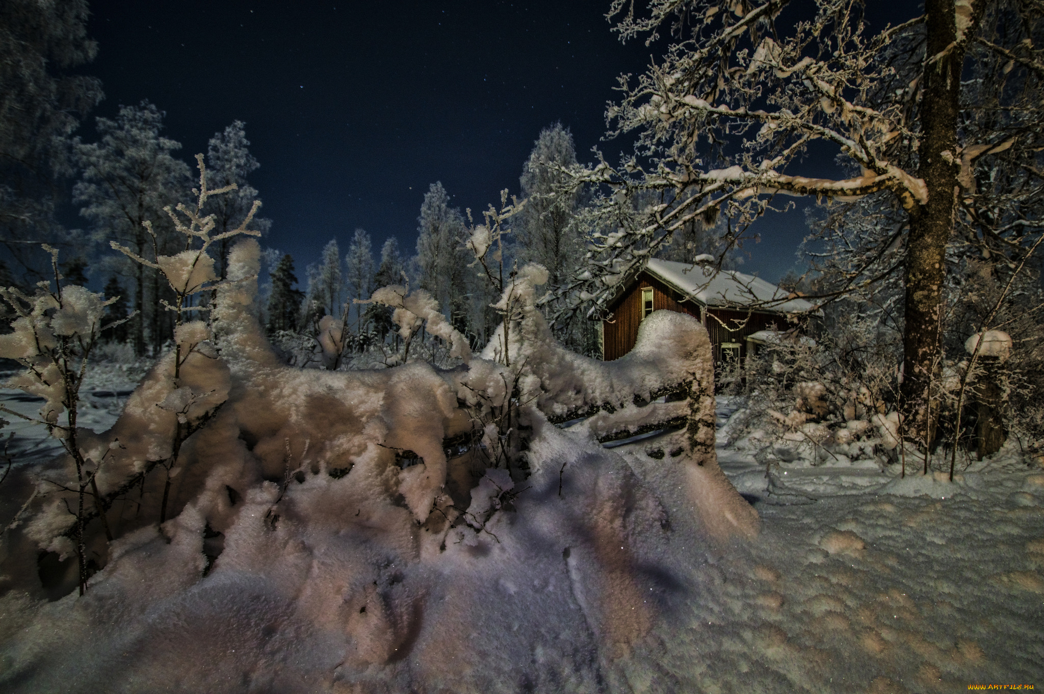 природа, зима, снег