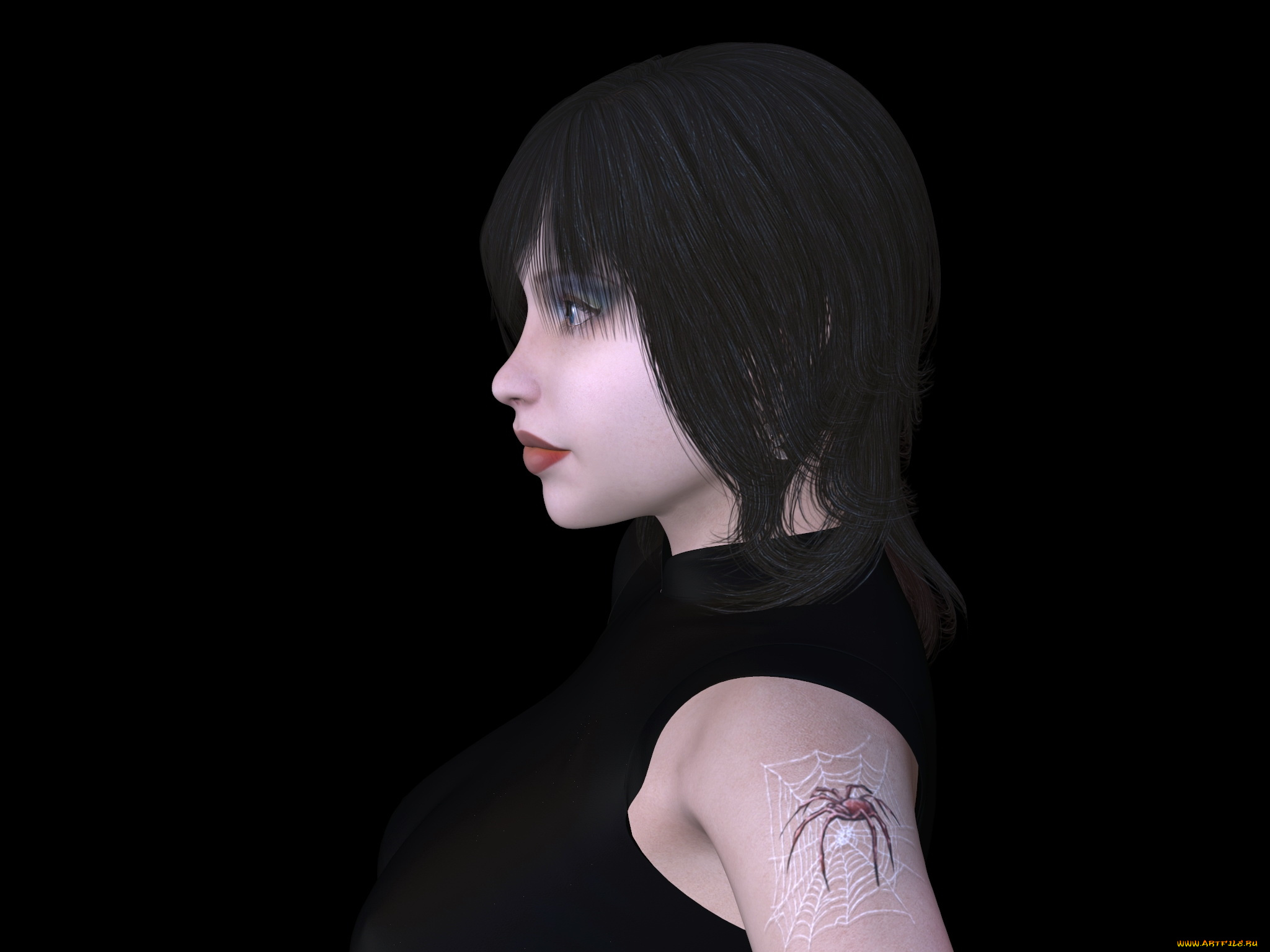 3д, графика, портрет, , portraits, девушка, взгляд, фон