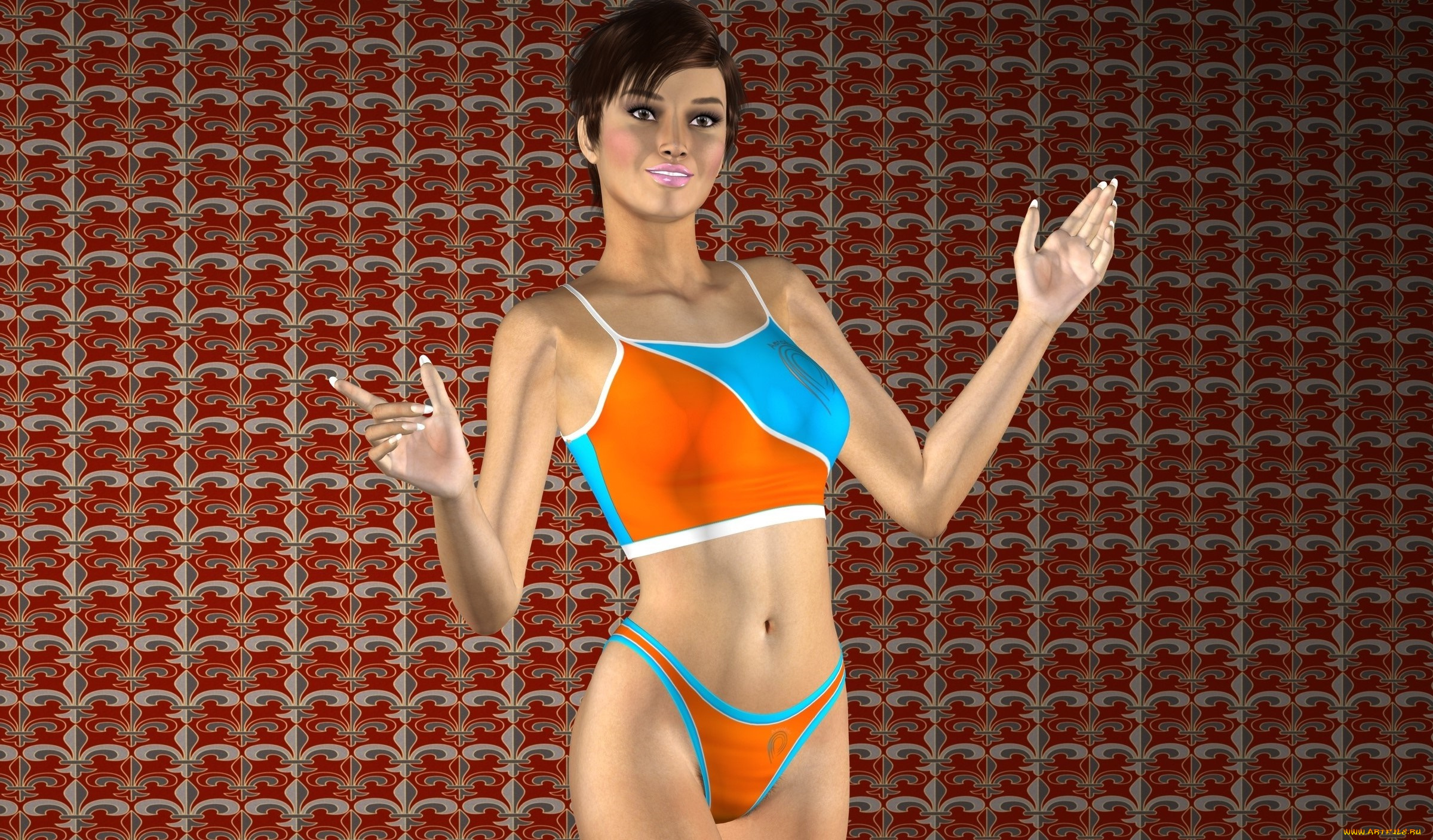 3д, графика, люди, , people, девушка, фон, взгляд