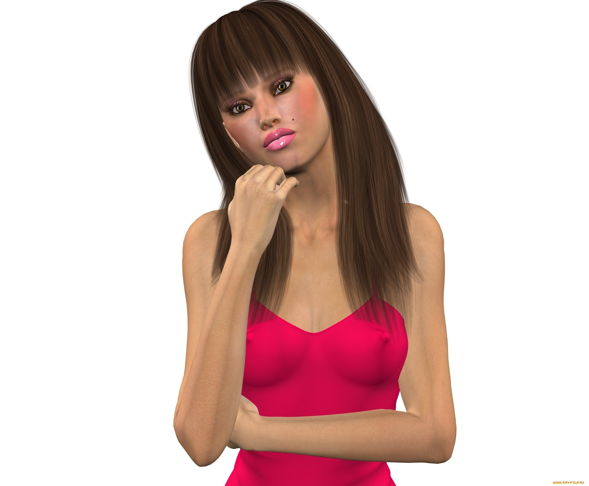 3д, графика, люди, , people, девушка, взгляд, фон