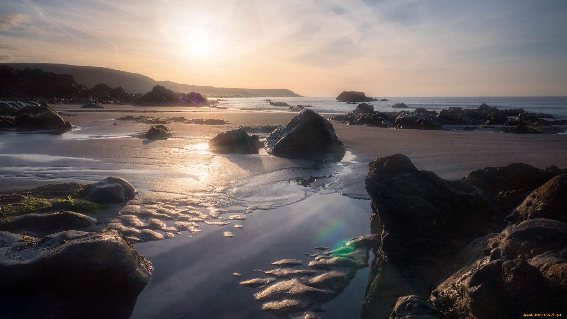 природа, побережье, простор