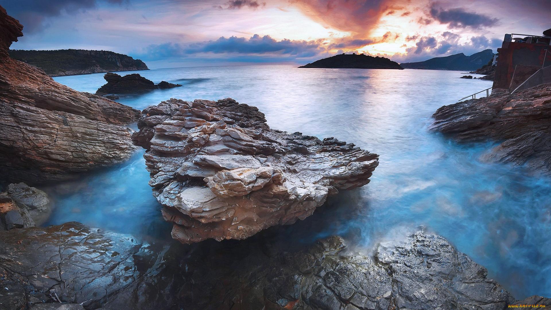 природа, побережье, простор