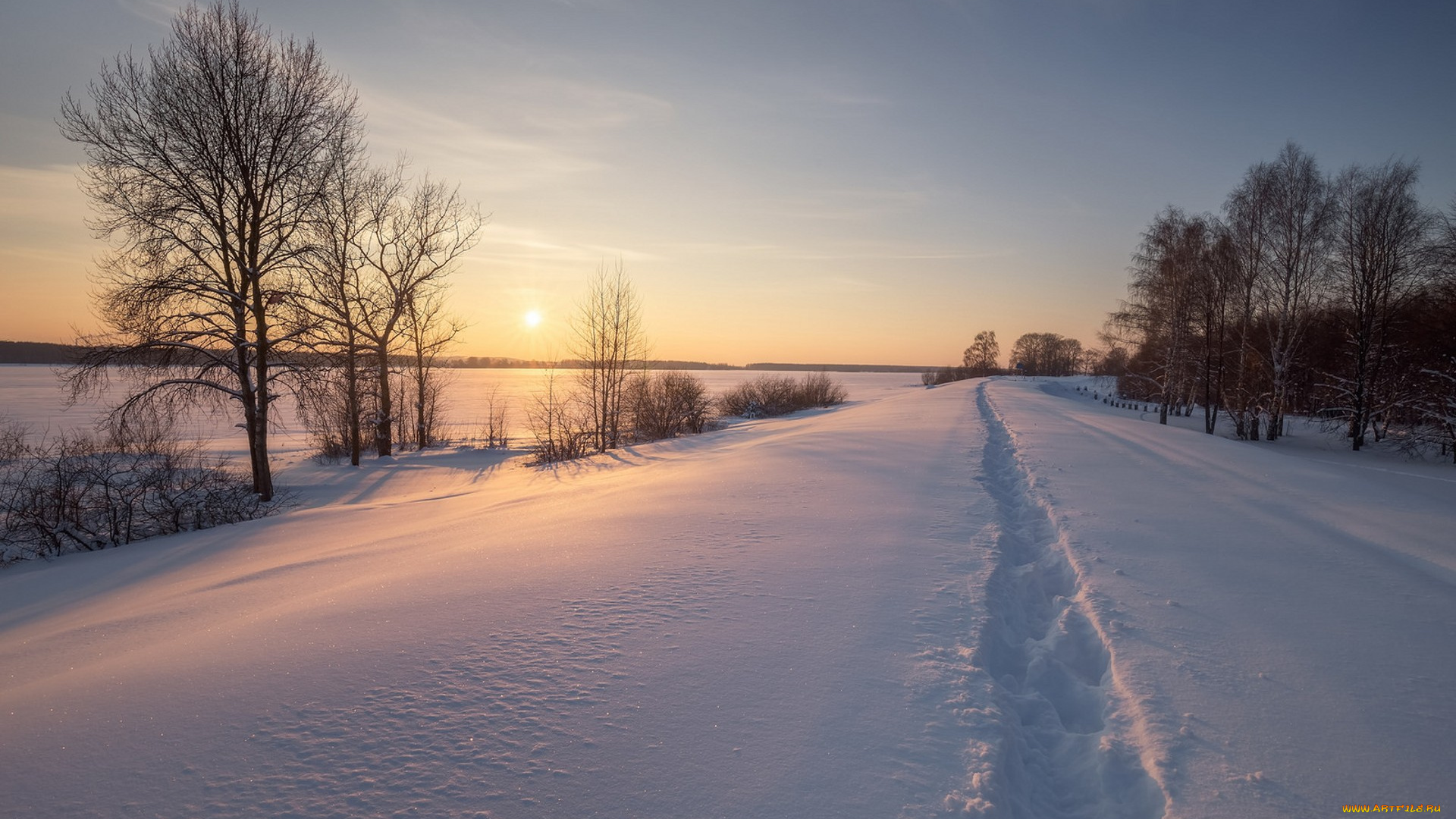 природа, зима, простор