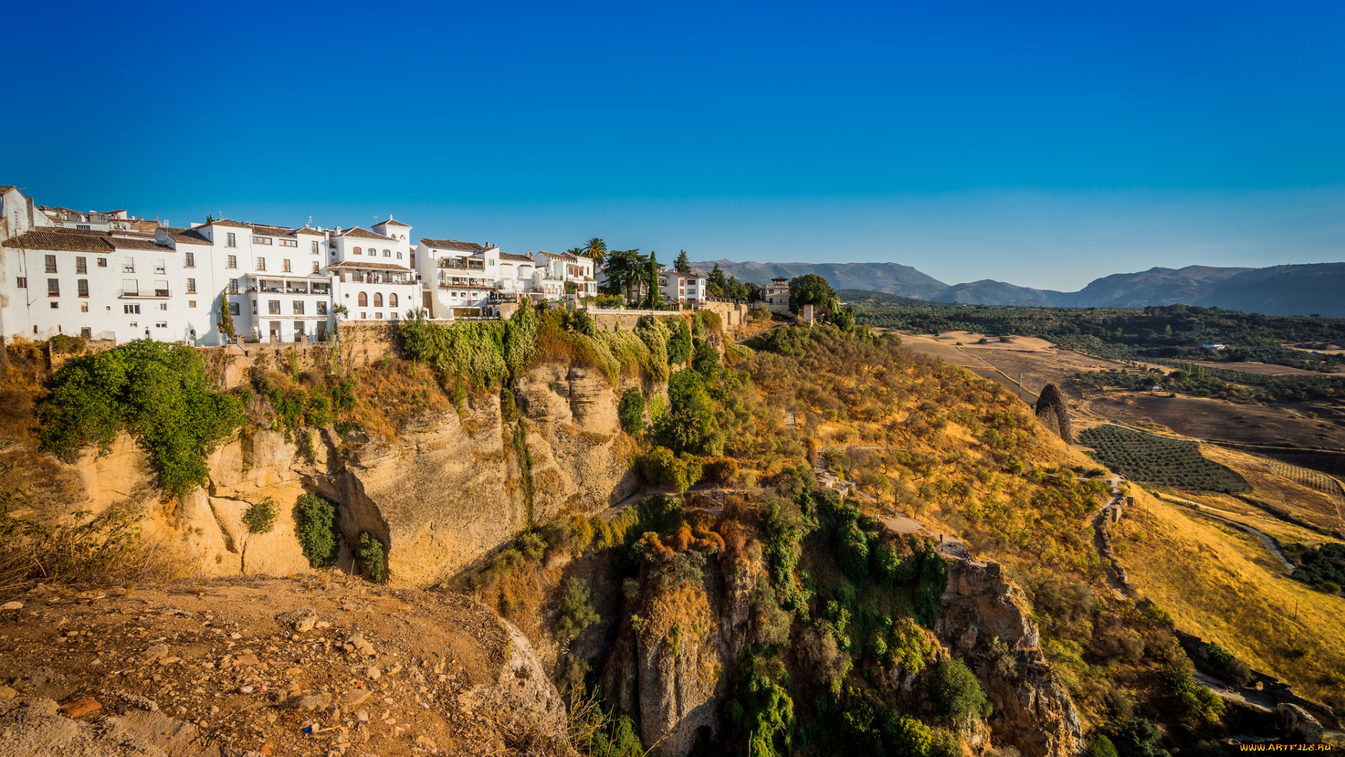 ronda, spain, города, -, пейзажи, простор