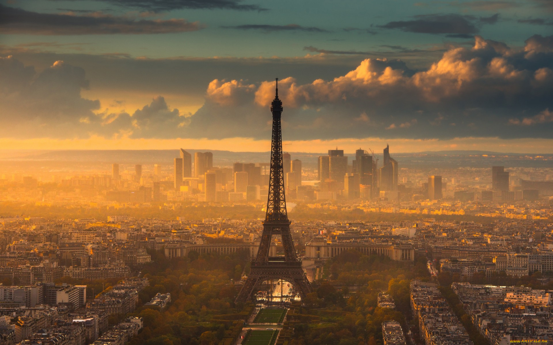 города, париж, , франция, простор