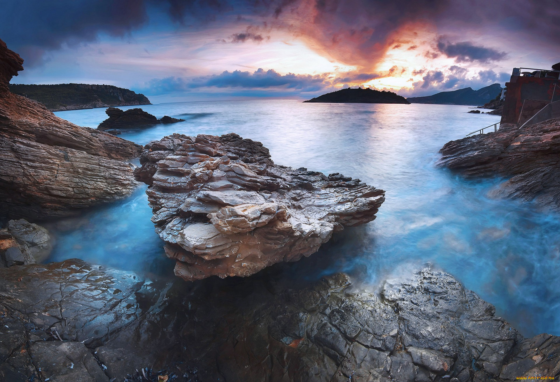 природа, побережье, простор