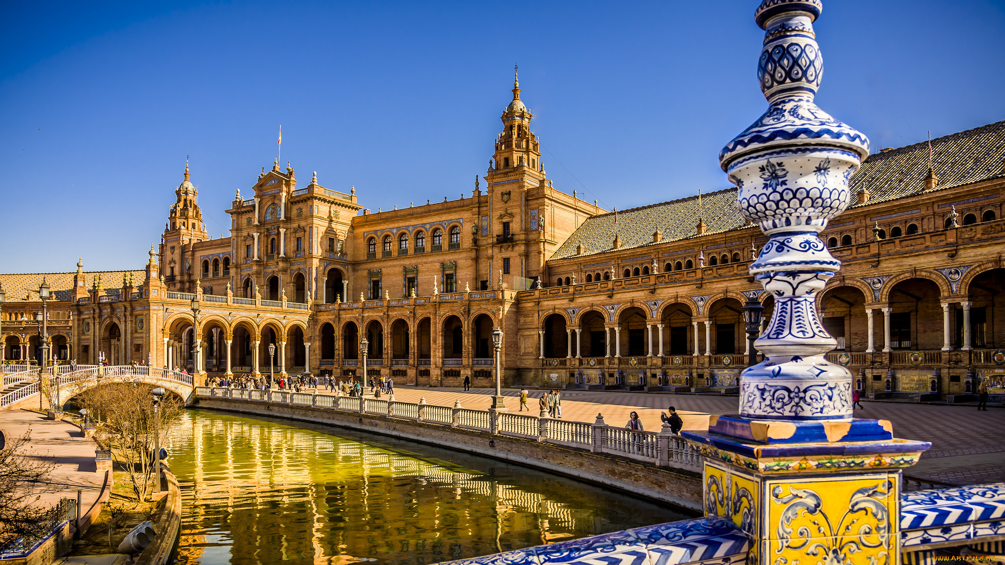 plaza, de, espa&, 241, a, de, sevilla, города, севилья, , испания, простор