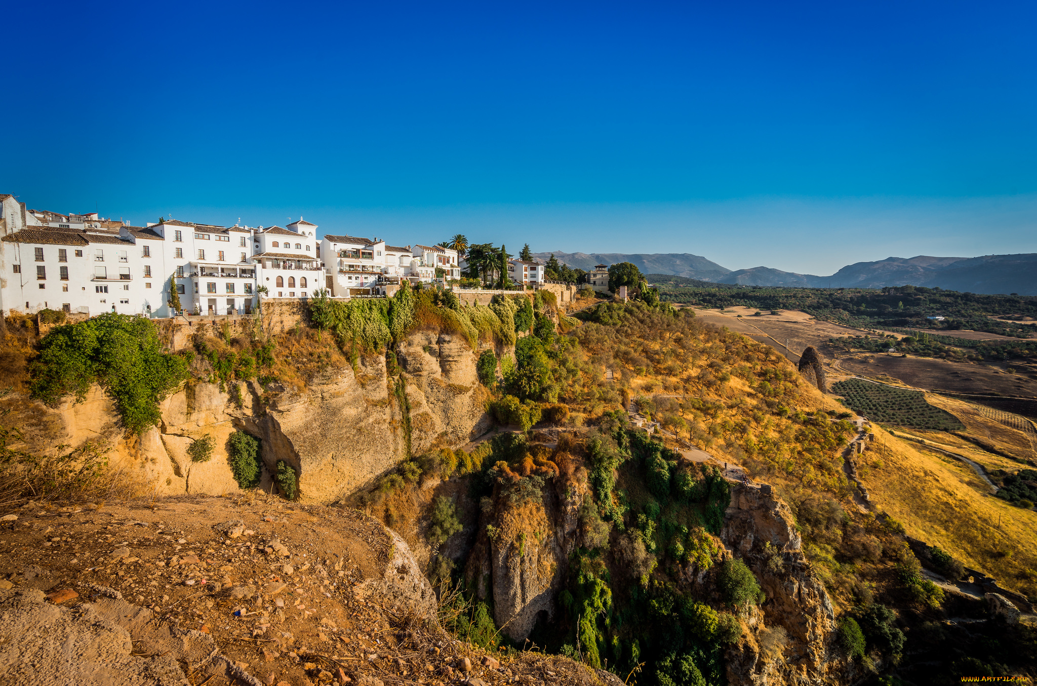 ronda, spain, города, -, пейзажи, простор