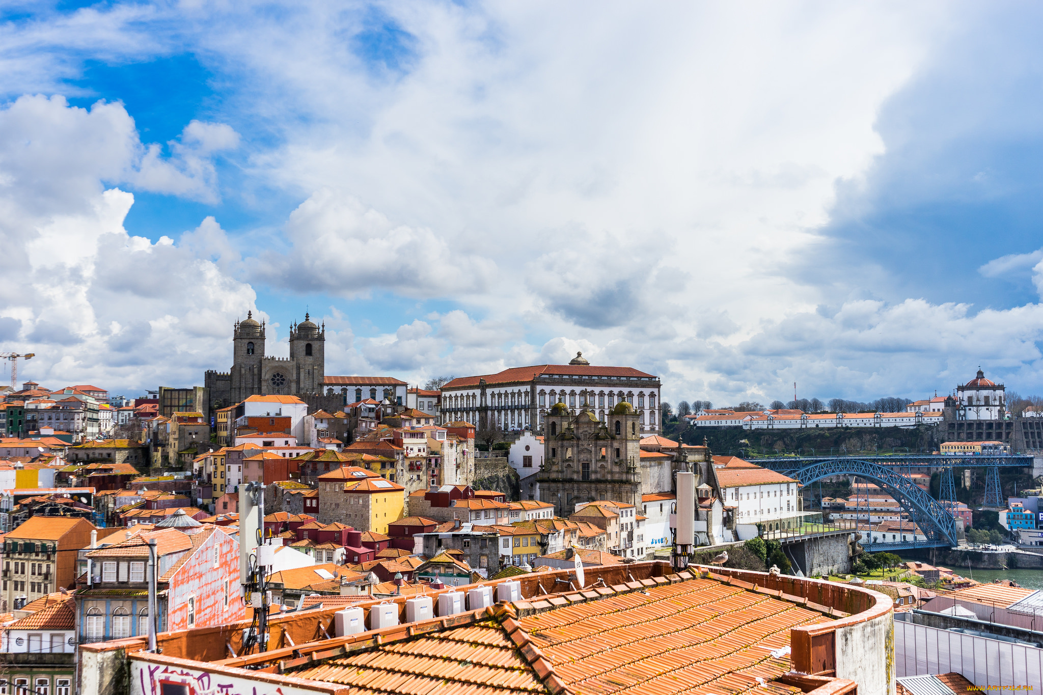 porto, города, порту, , португалия, простор