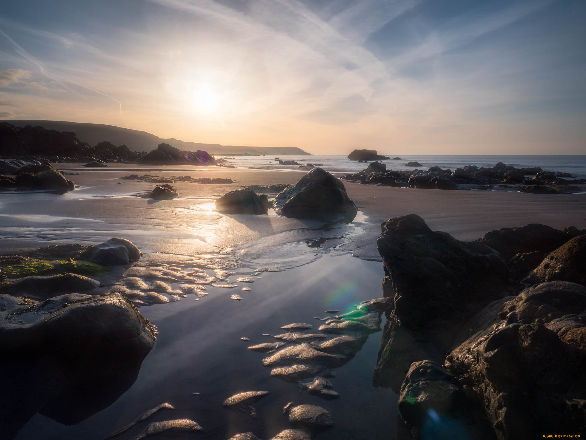 природа, побережье, простор