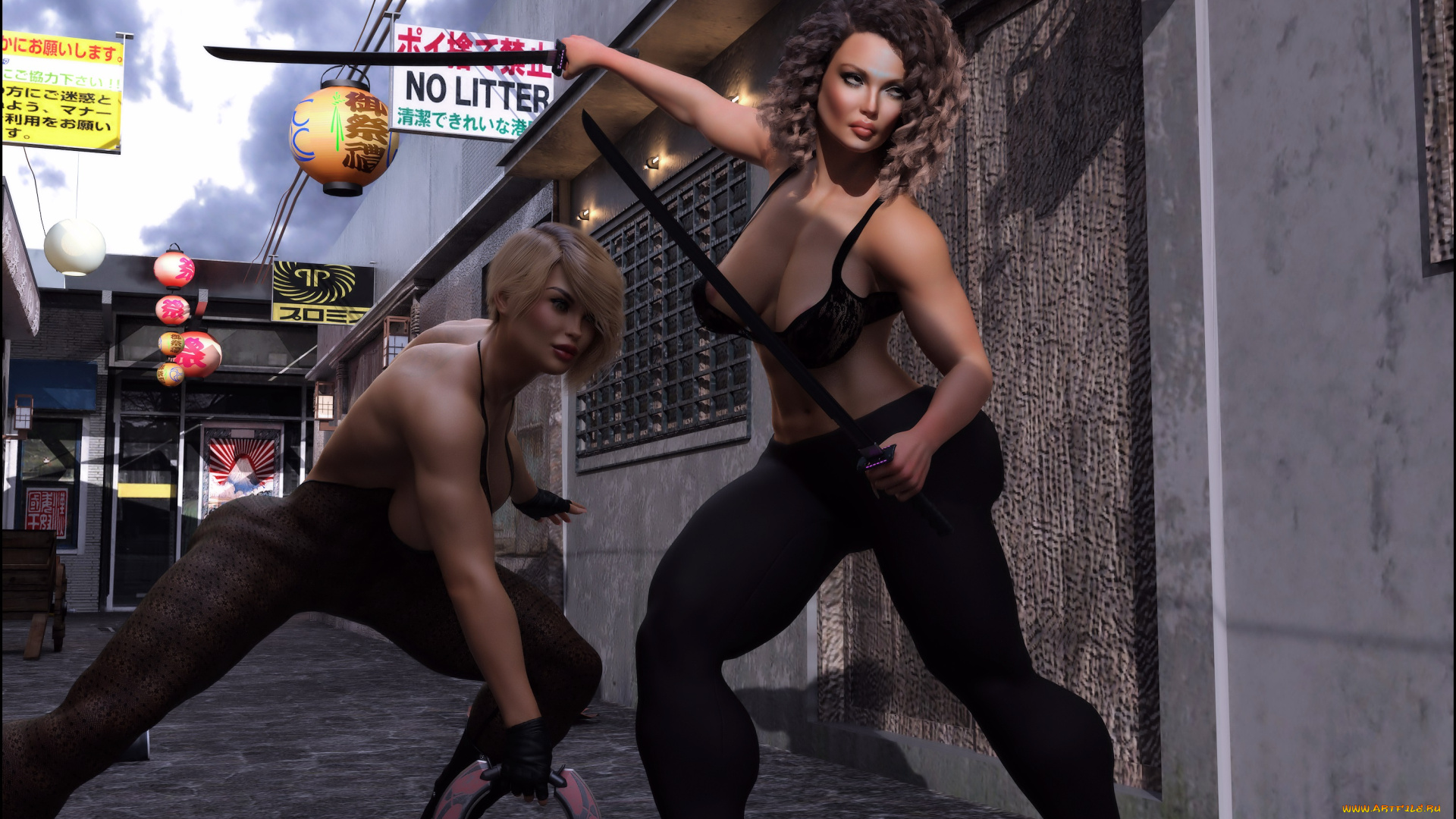 3д, графика, фантазия, , fantasy, фон, взгляд, девушки