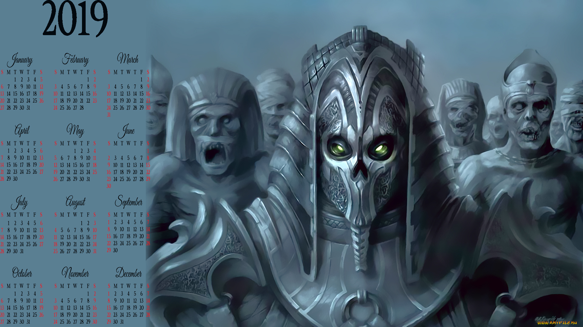 календари, фэнтези, существо, монстр, нежить, маска