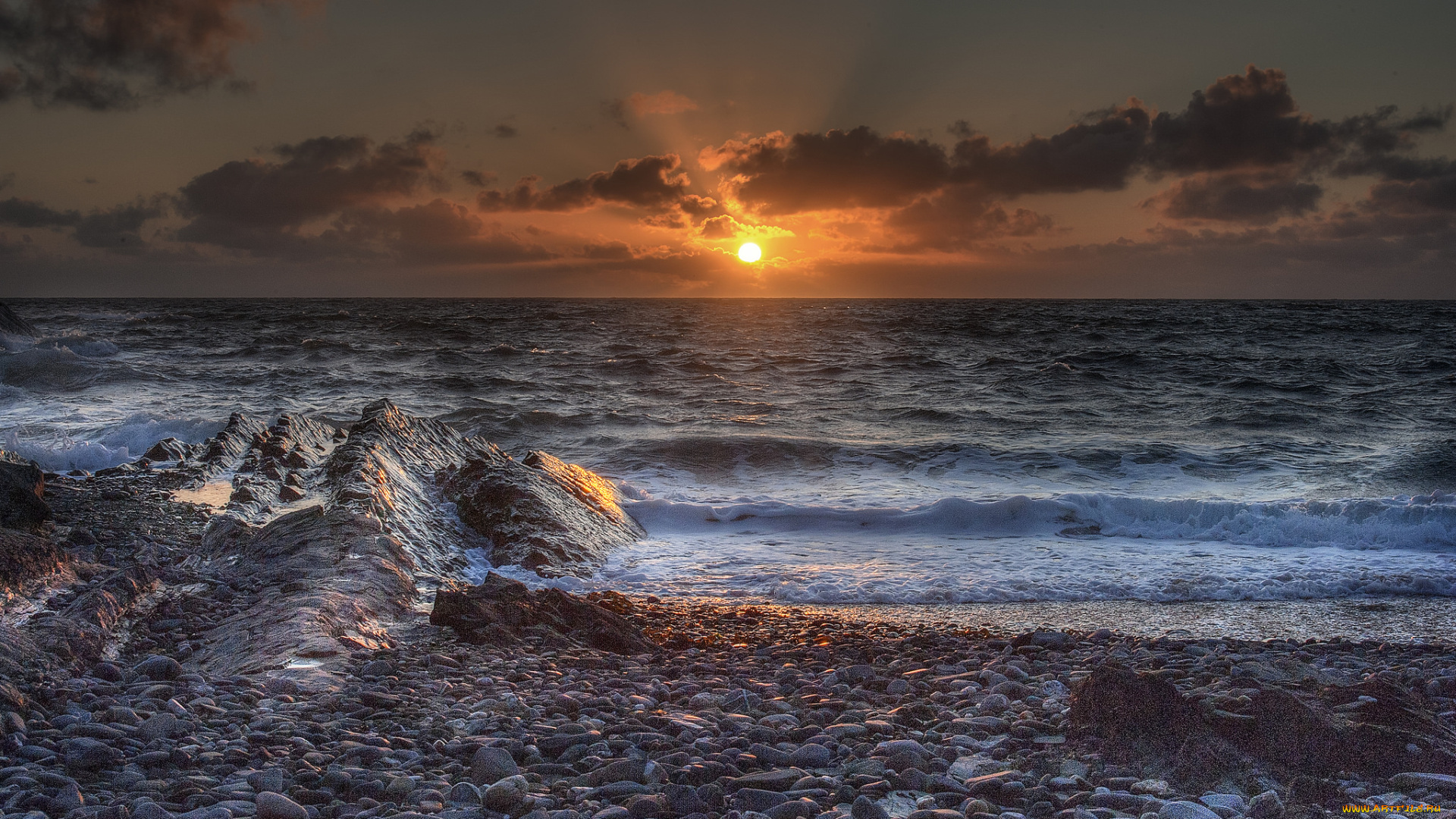 природа, побережье, простор