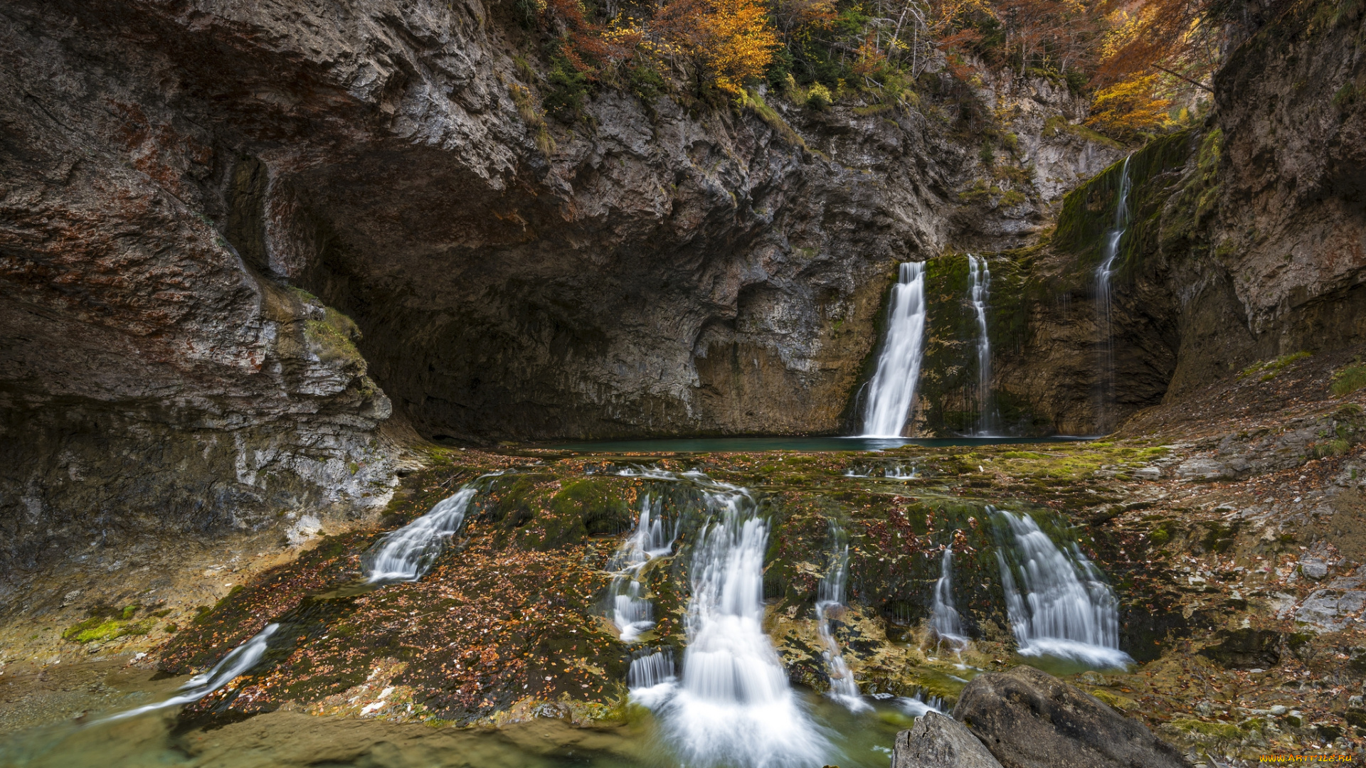 природа, водопады, простор