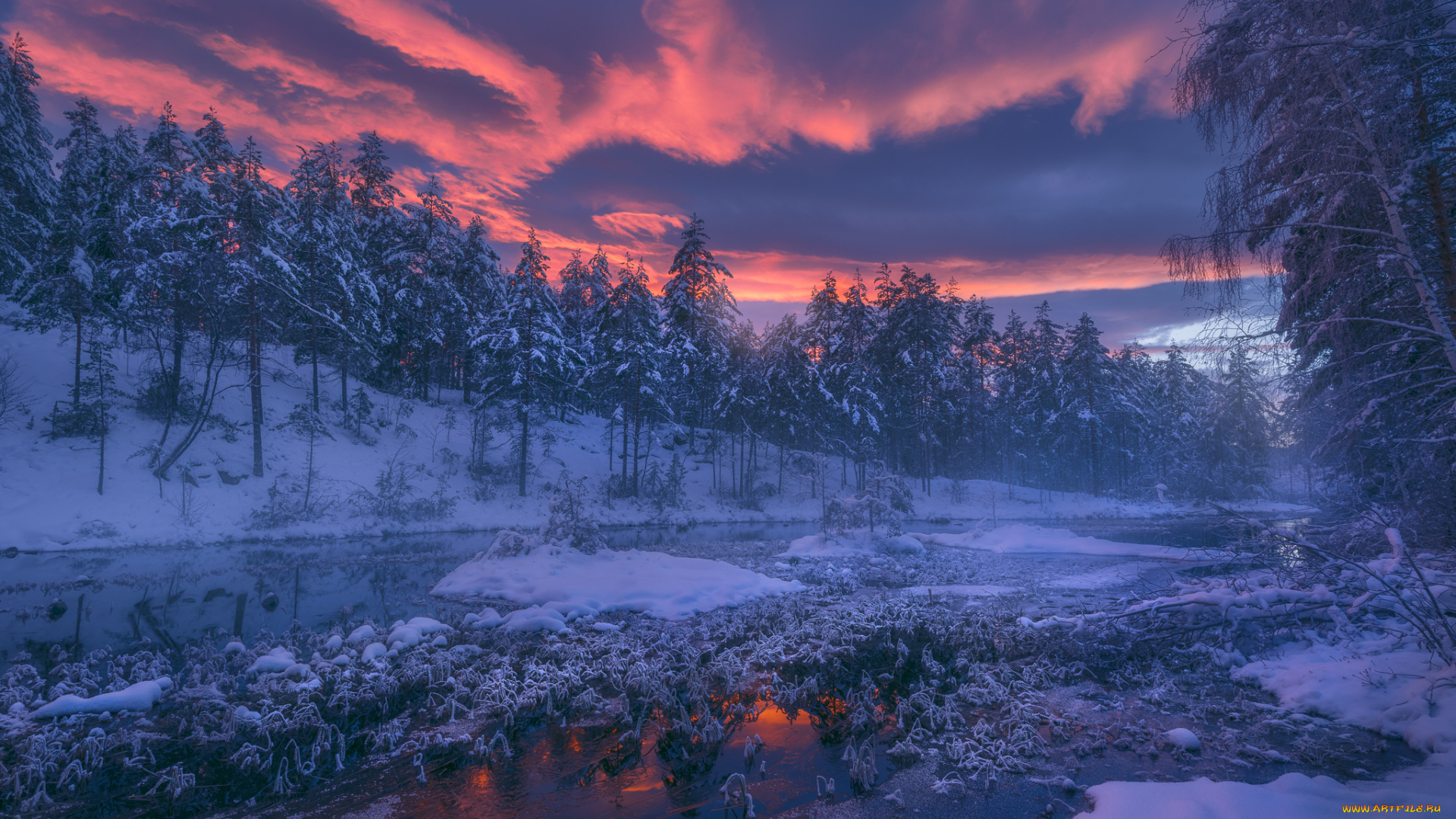 природа, зима, простор