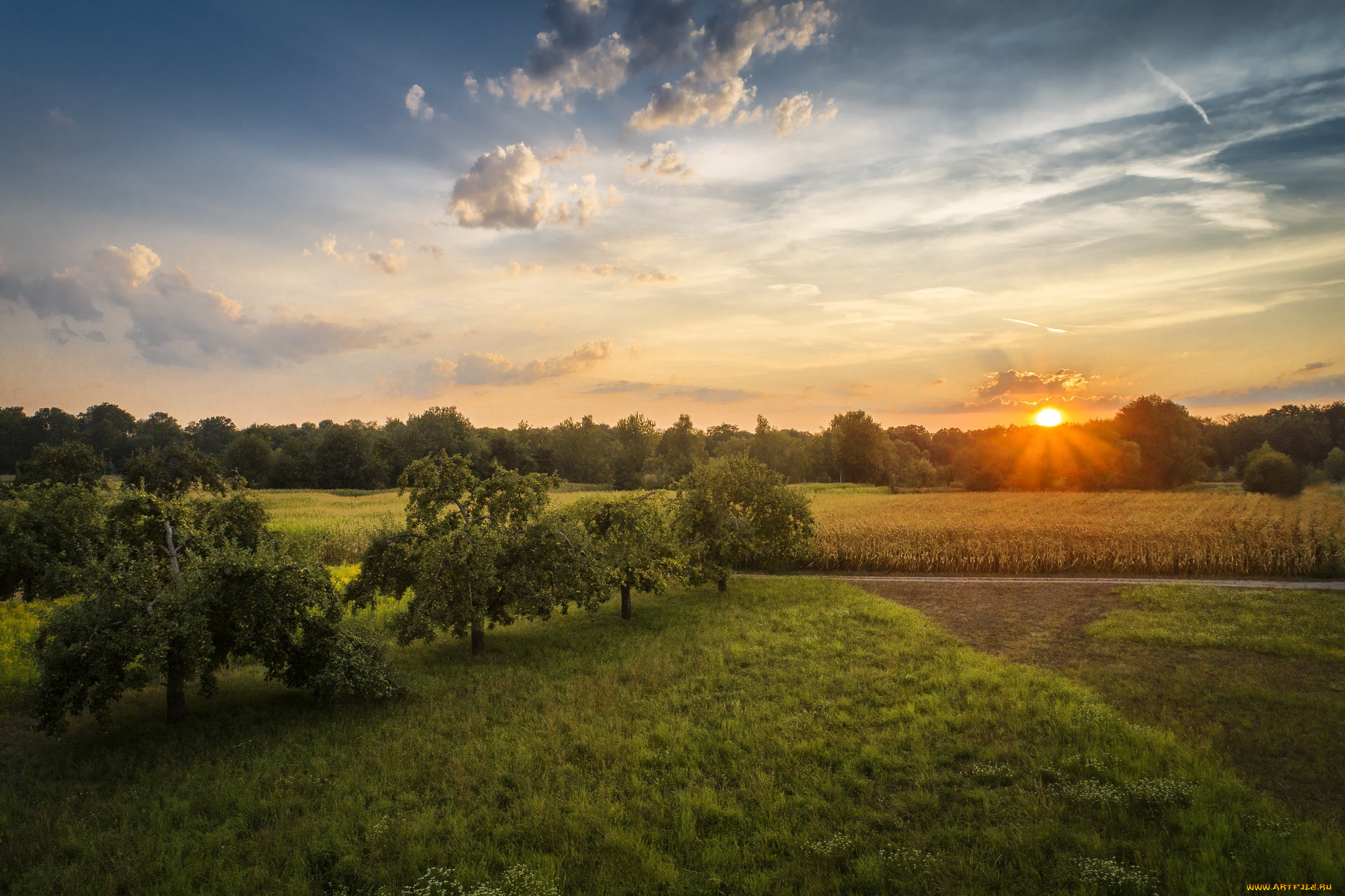 природа, восходы, закаты, простор