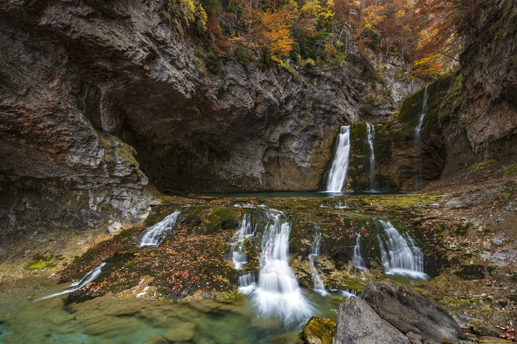 природа, водопады, простор