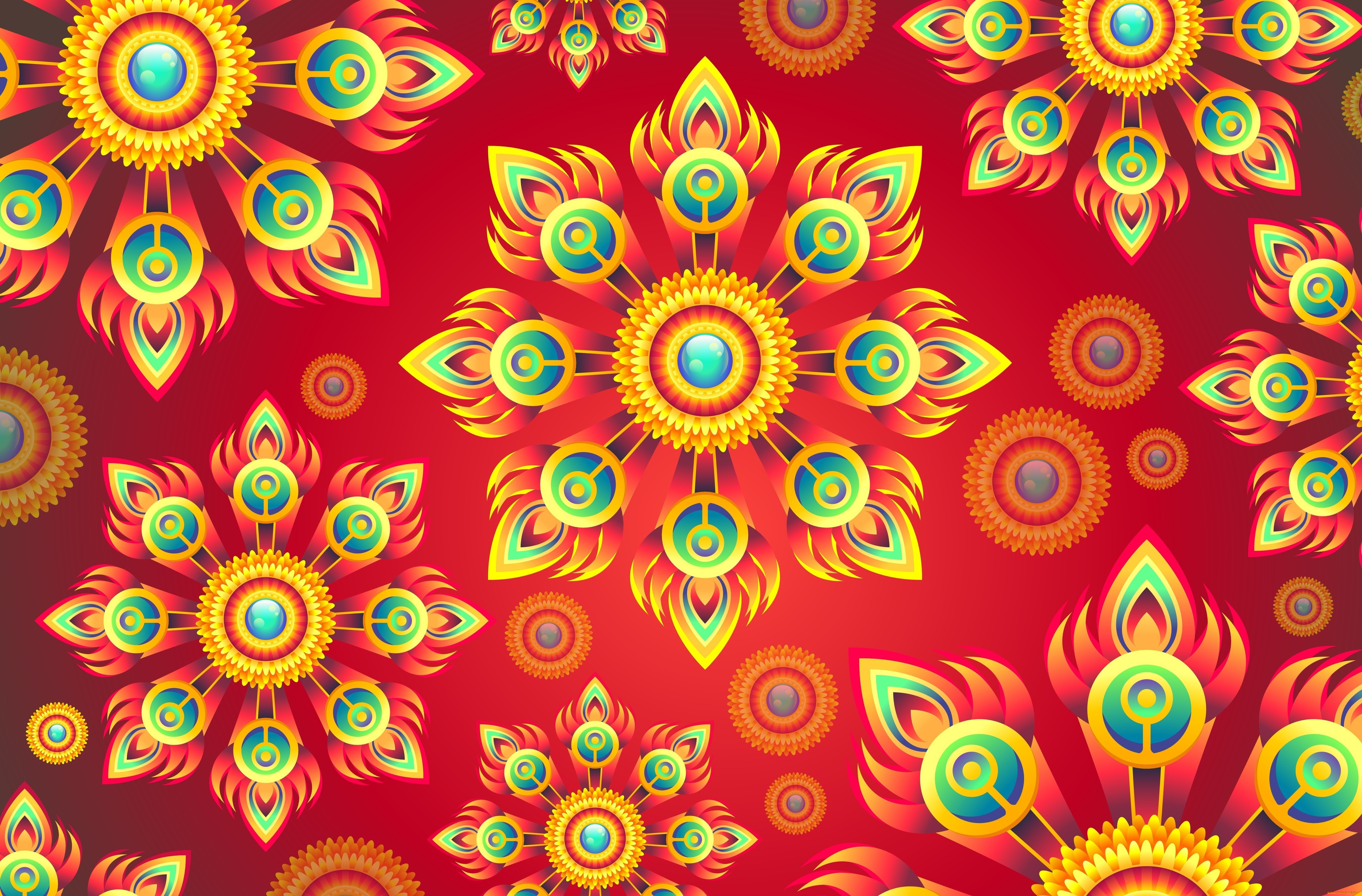 векторная, графика, цветы, , flowers, узор, фон, цвет