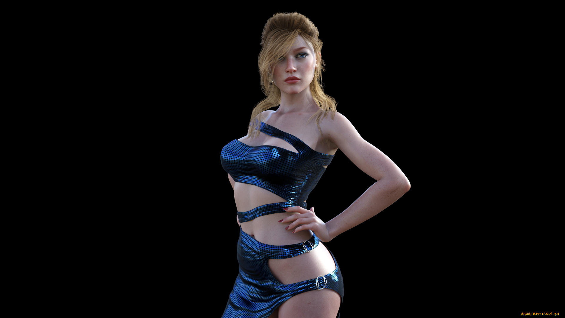 3д, графика, люди, , people, девушка, фон, взгляд, платье