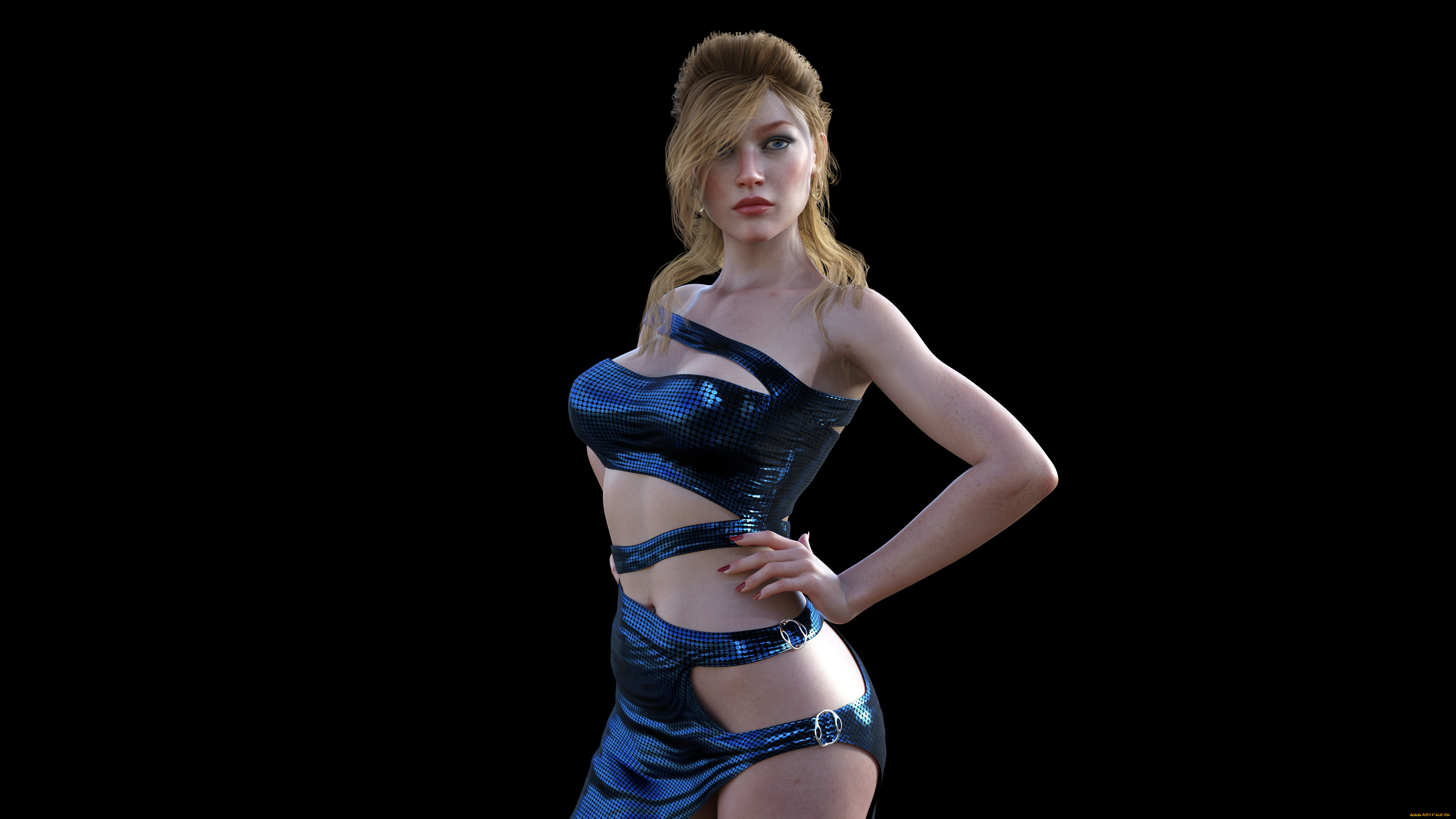 3д, графика, люди, , people, девушка, фон, взгляд, платье