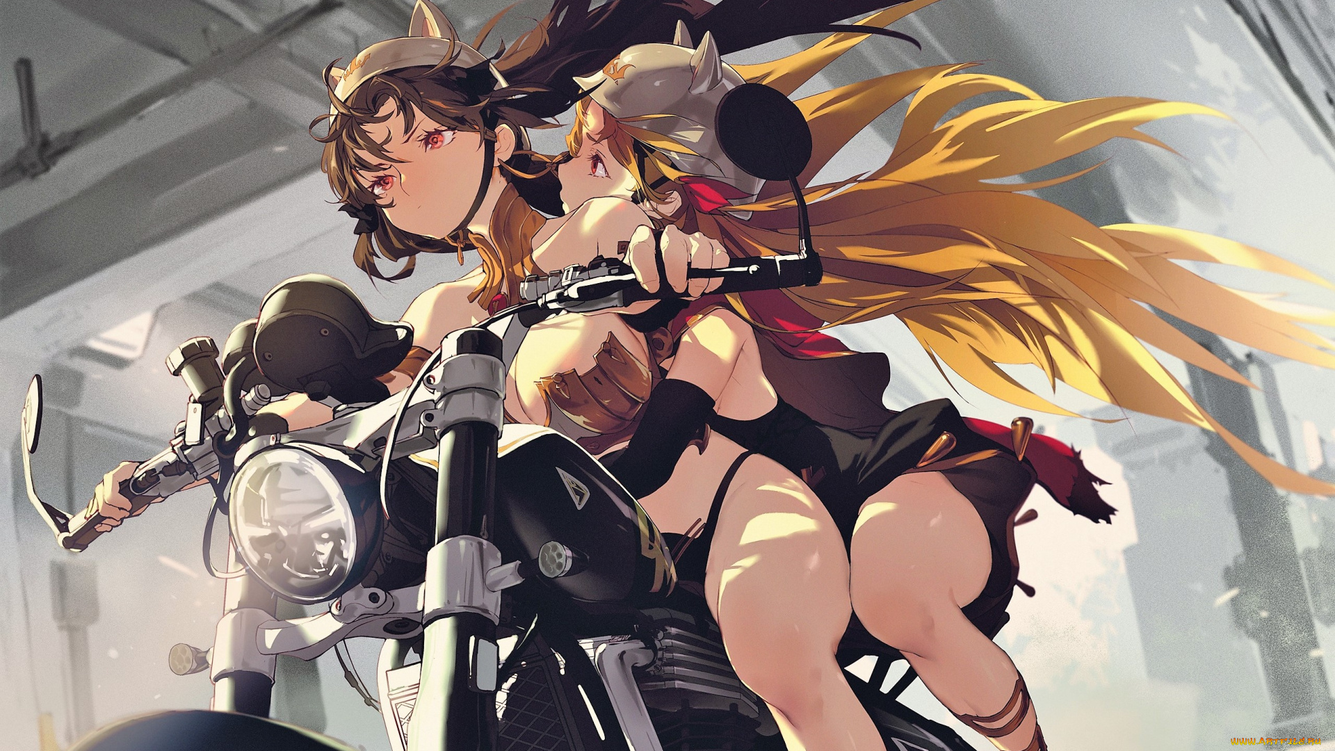 аниме, fate, stay, night, , grand, order, , apocrypha, девушки, мотоцикл