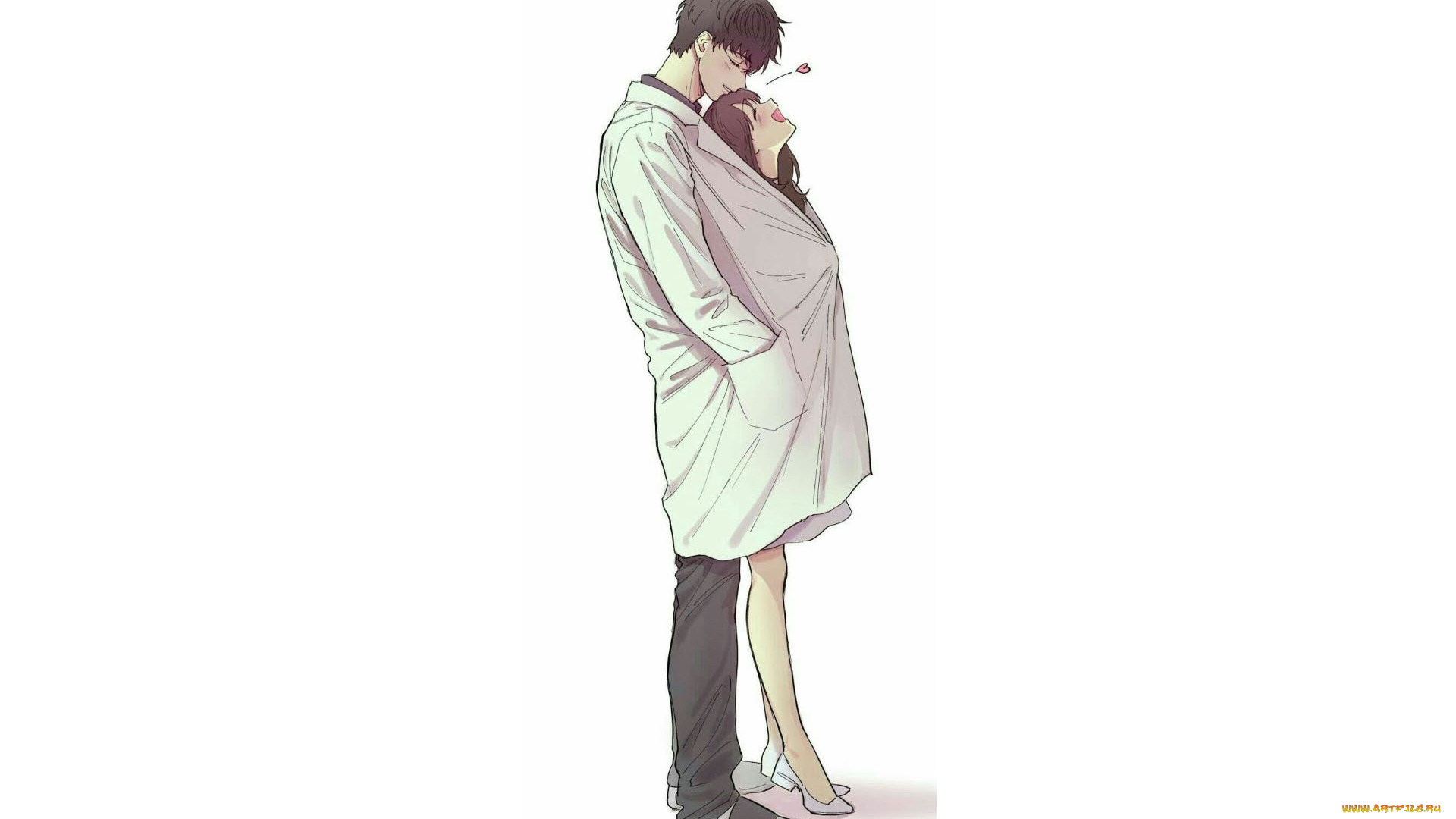 аниме, unknown, , другое, , парень, девушка, плащ