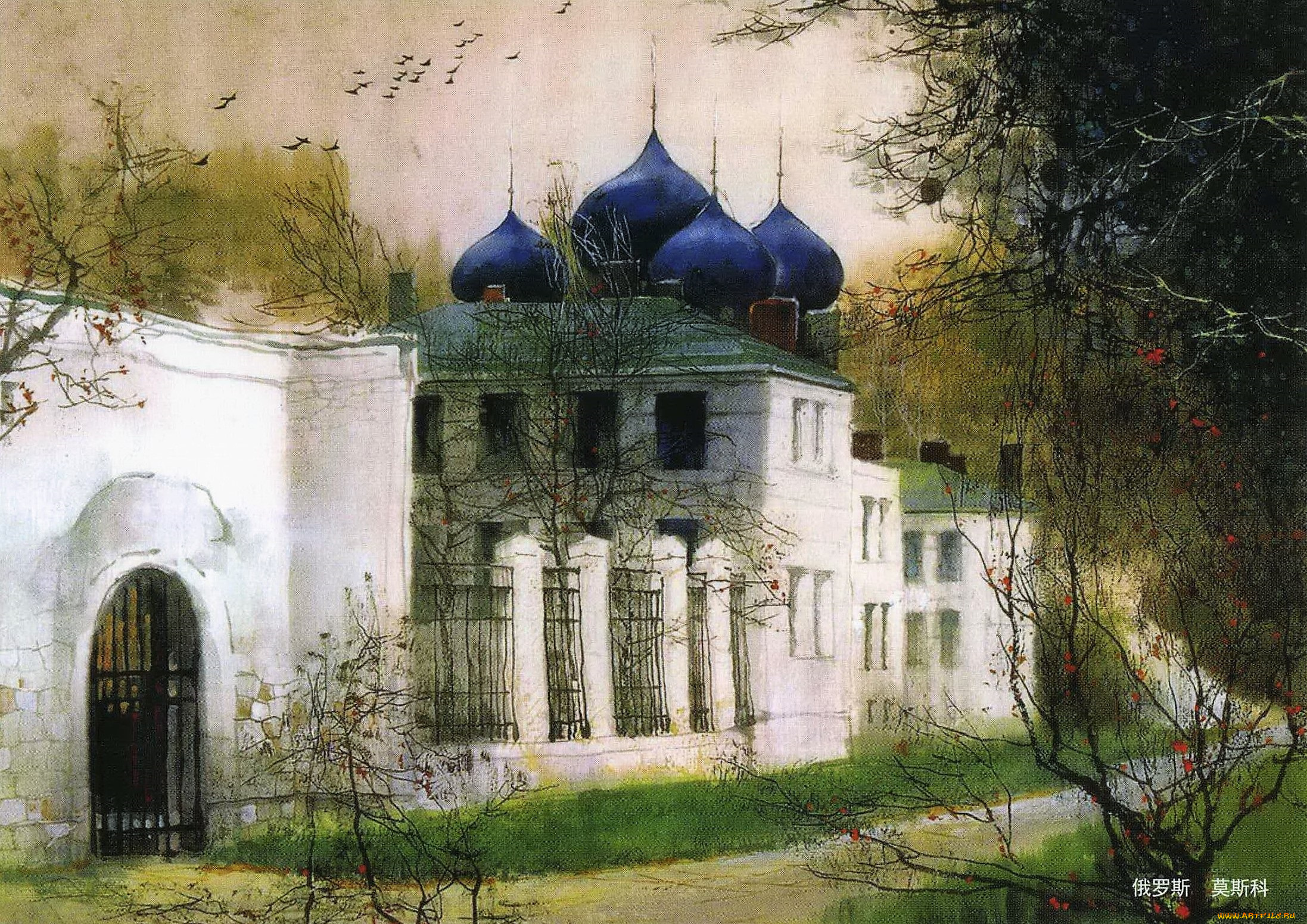 рисованное, живопись, храм, стена