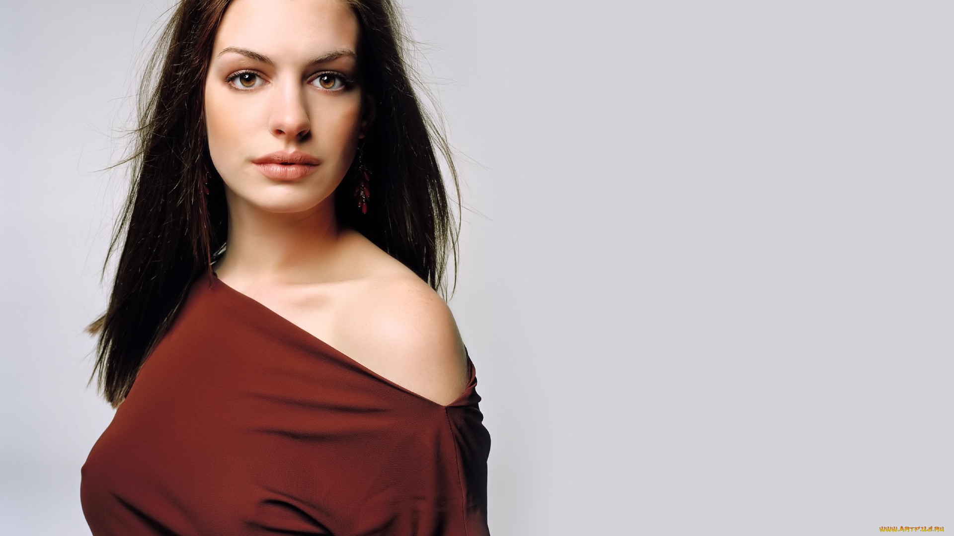 девушки, anne, hathaway, актриса, шатенка