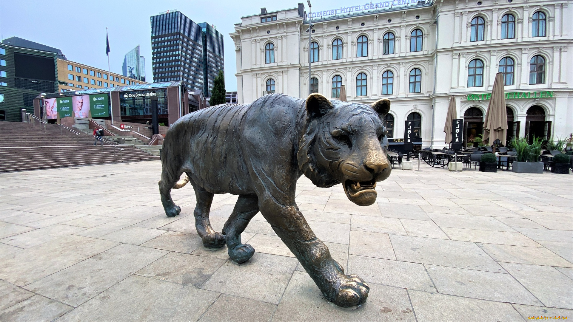 города, осло, , норвегия, скульптура