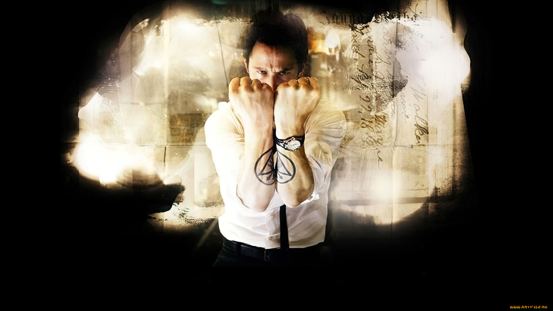 кино, фильмы, constantine, константин, кулаки, часы, знак