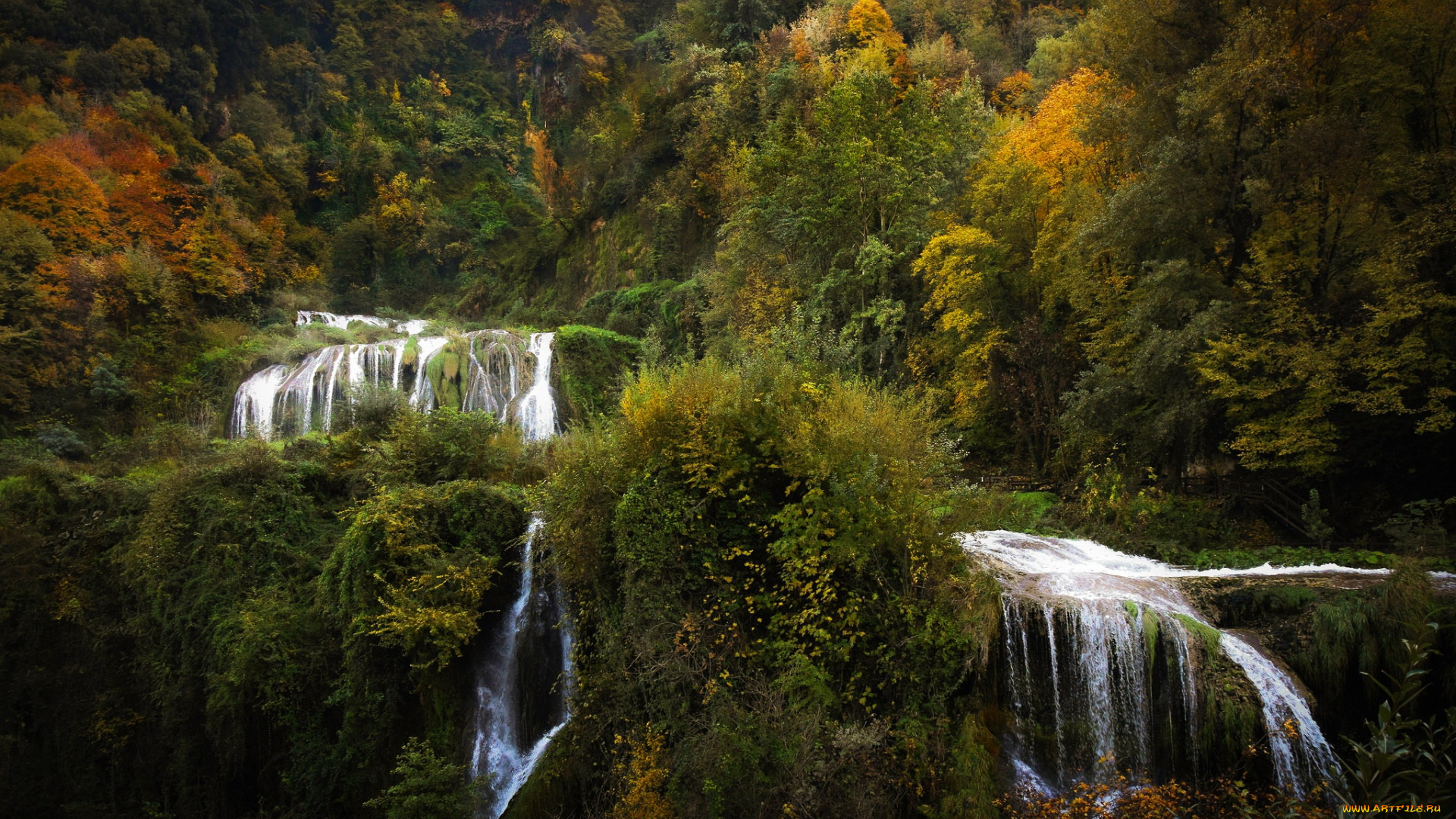 marmore, falls, umbria, italy, природа, водопады, marmore, falls