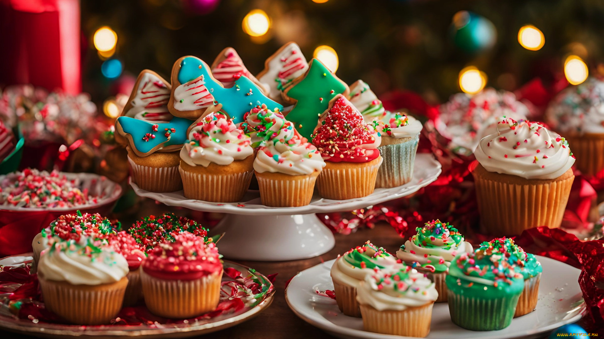 праздничные, угощения, пряники, кексы, капкейки