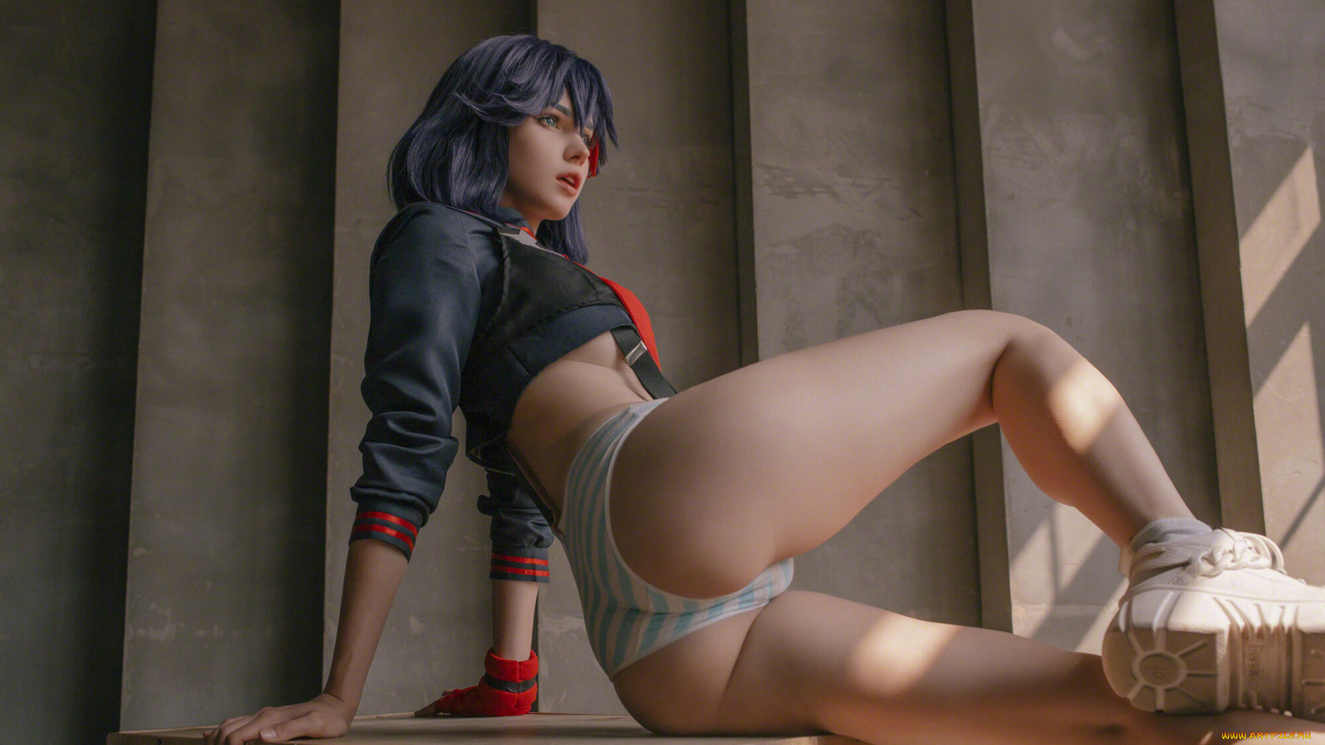 саша, холланд, , shirogane, sama, девушки, позирует, фигурка, ножки, попка, секси, трусики, волосы