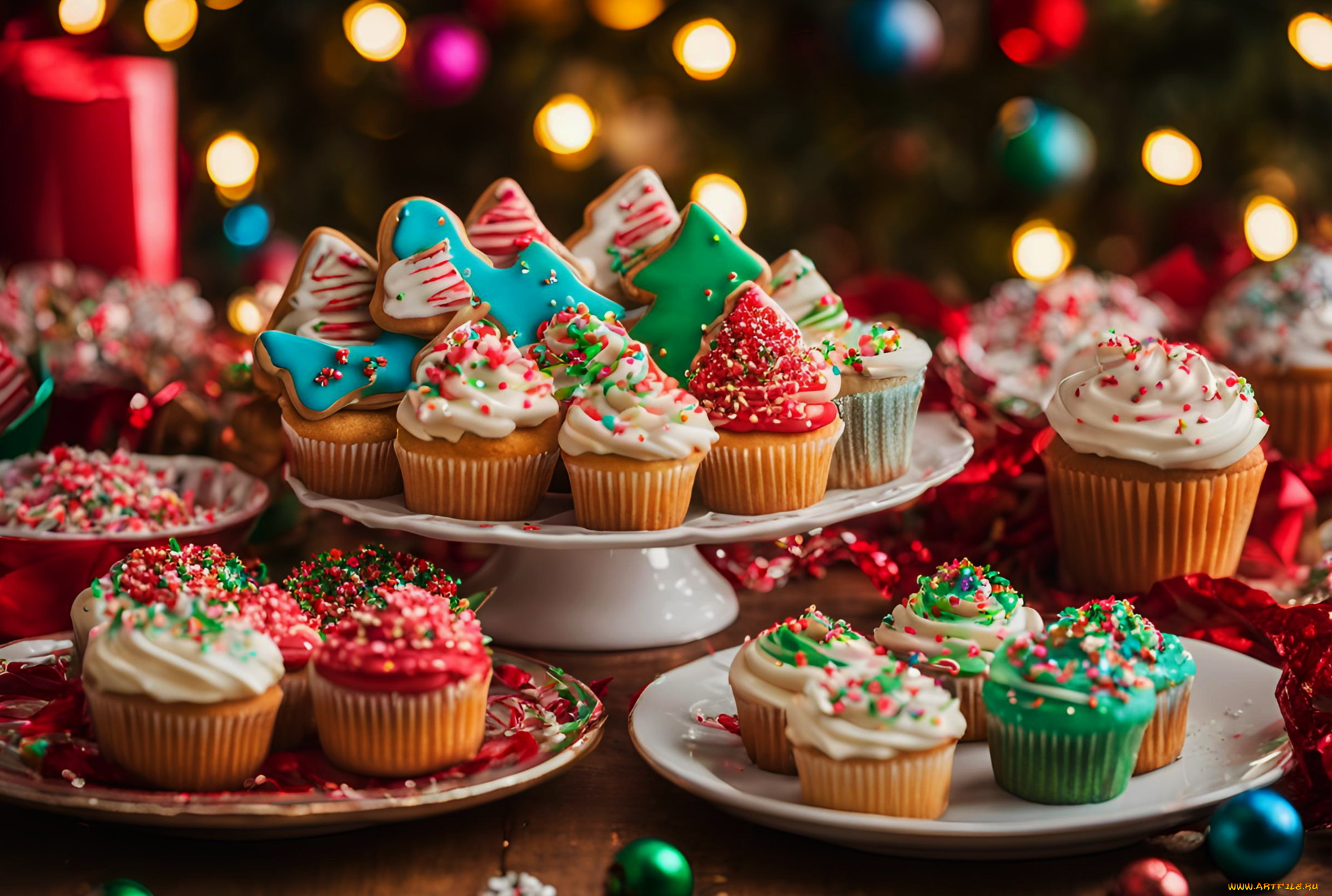 праздничные, угощения, пряники, кексы, капкейки