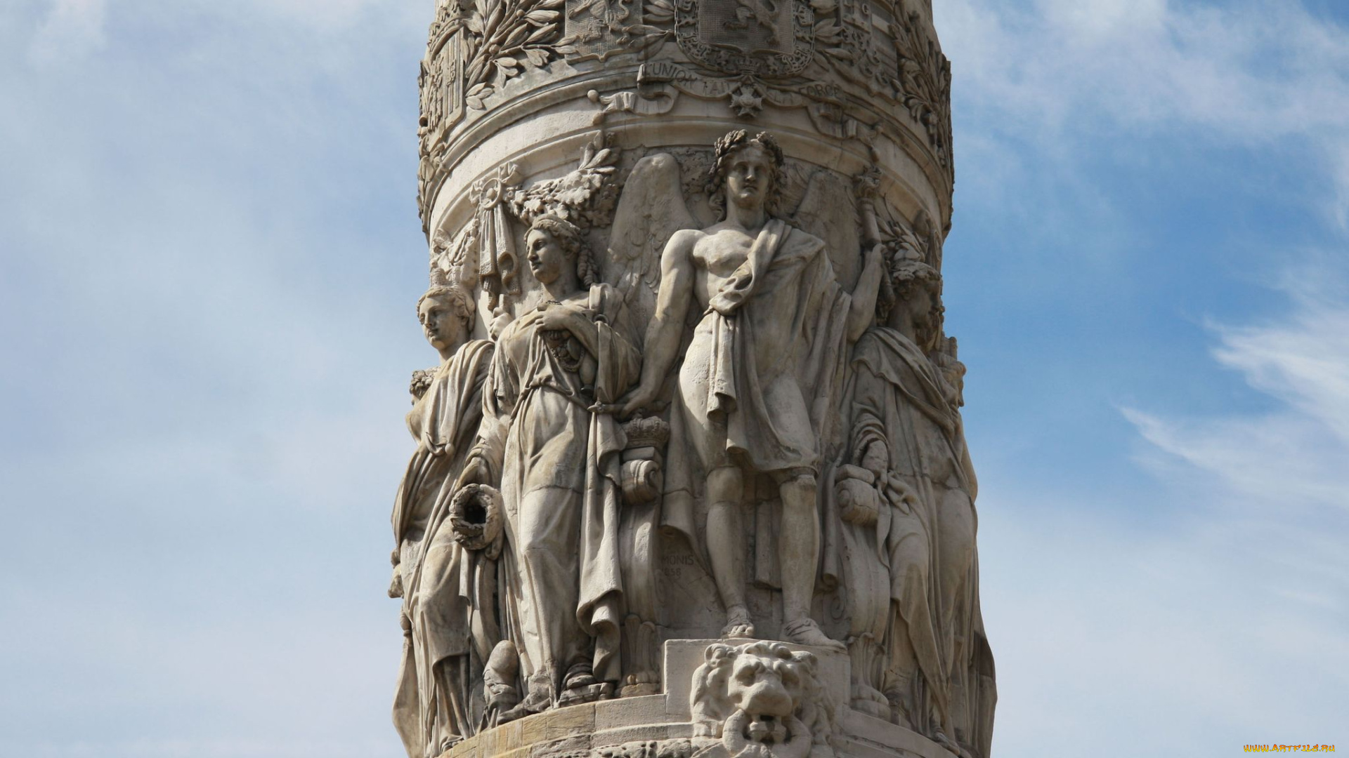 разное, рельефы, статуи, музейные, экспонаты, колонна