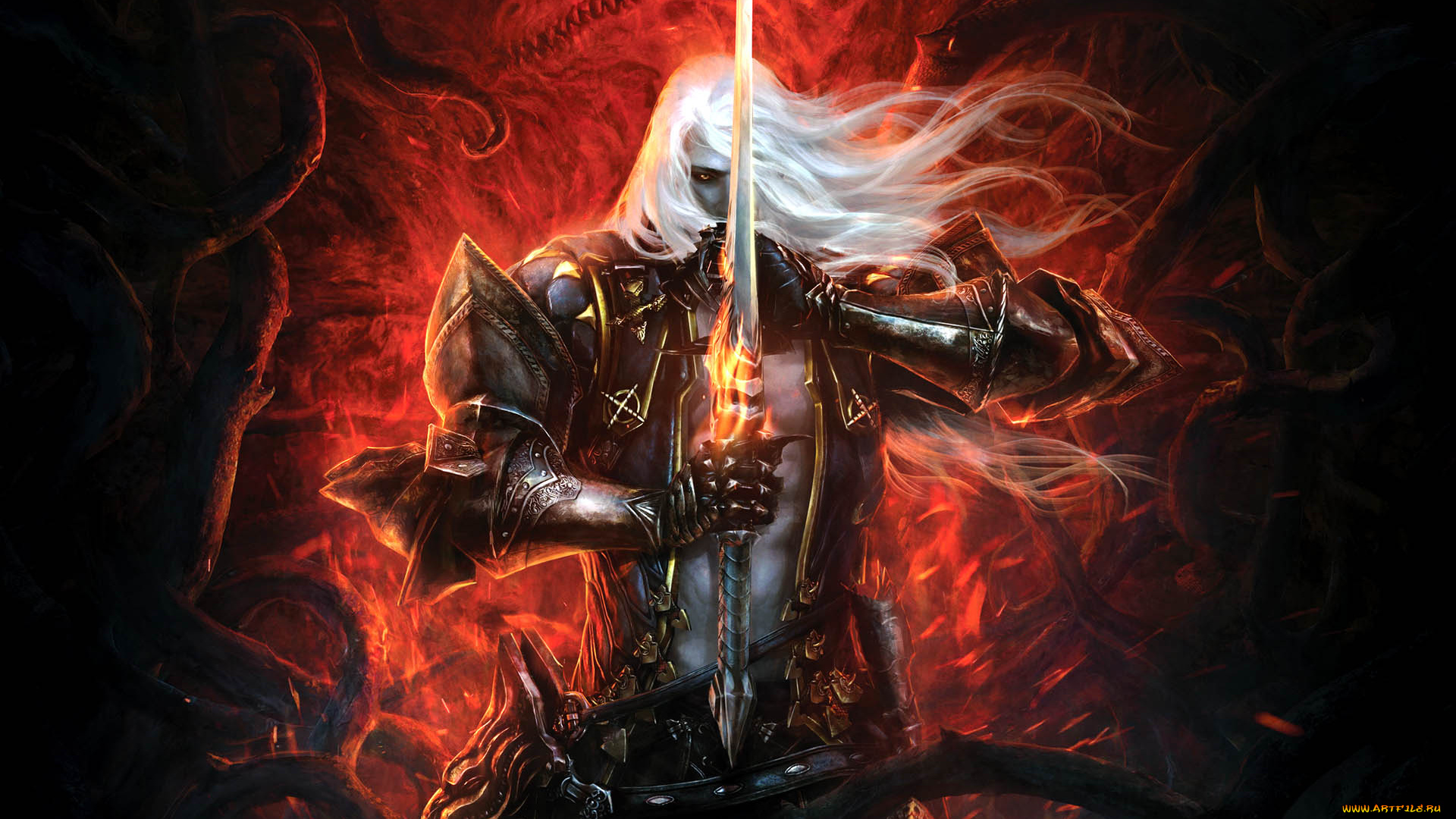 castlevania, lords, of, shadow, видео, игры, рыцарь