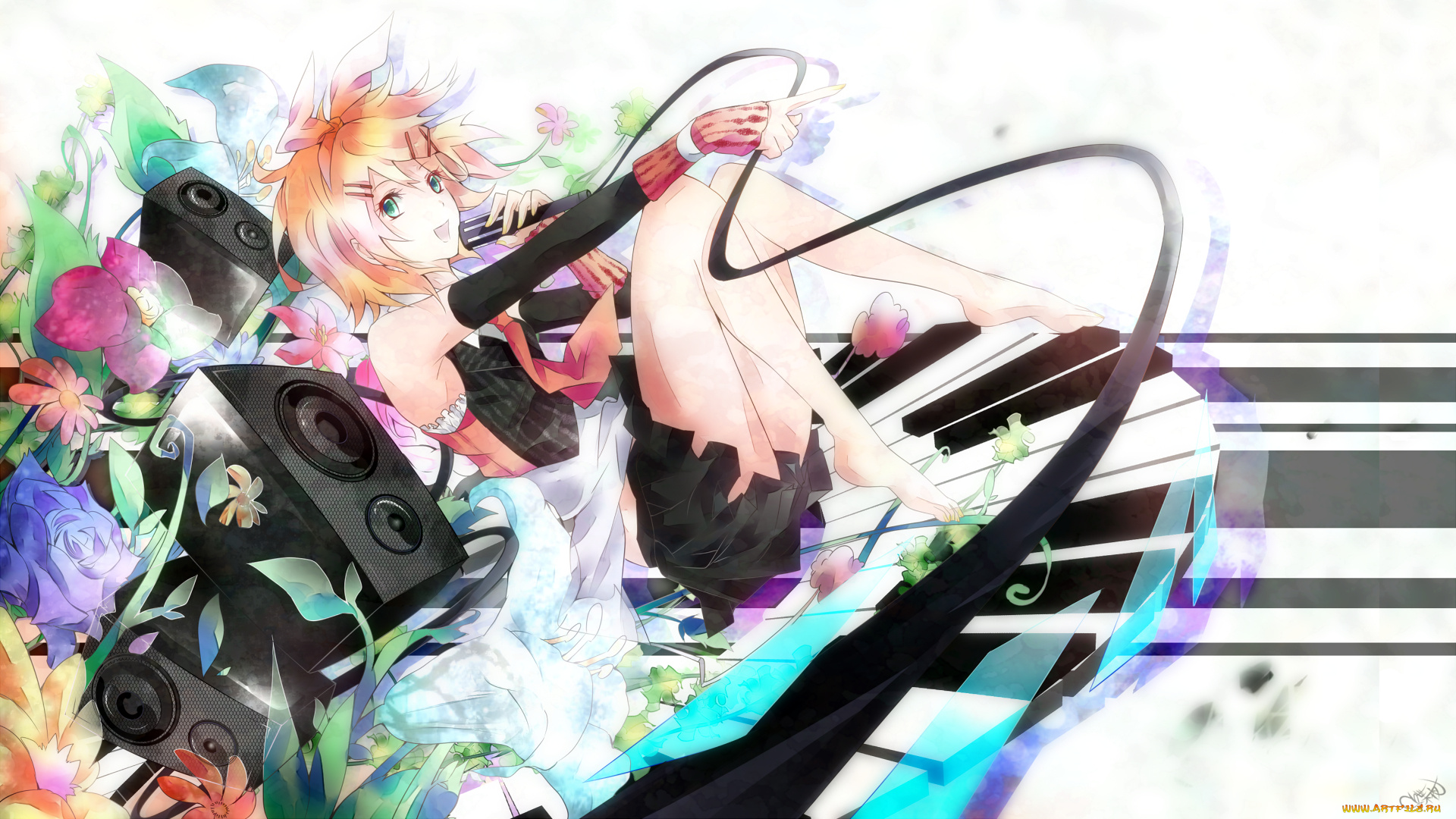 kagamine, rin, аниме, vocaloid